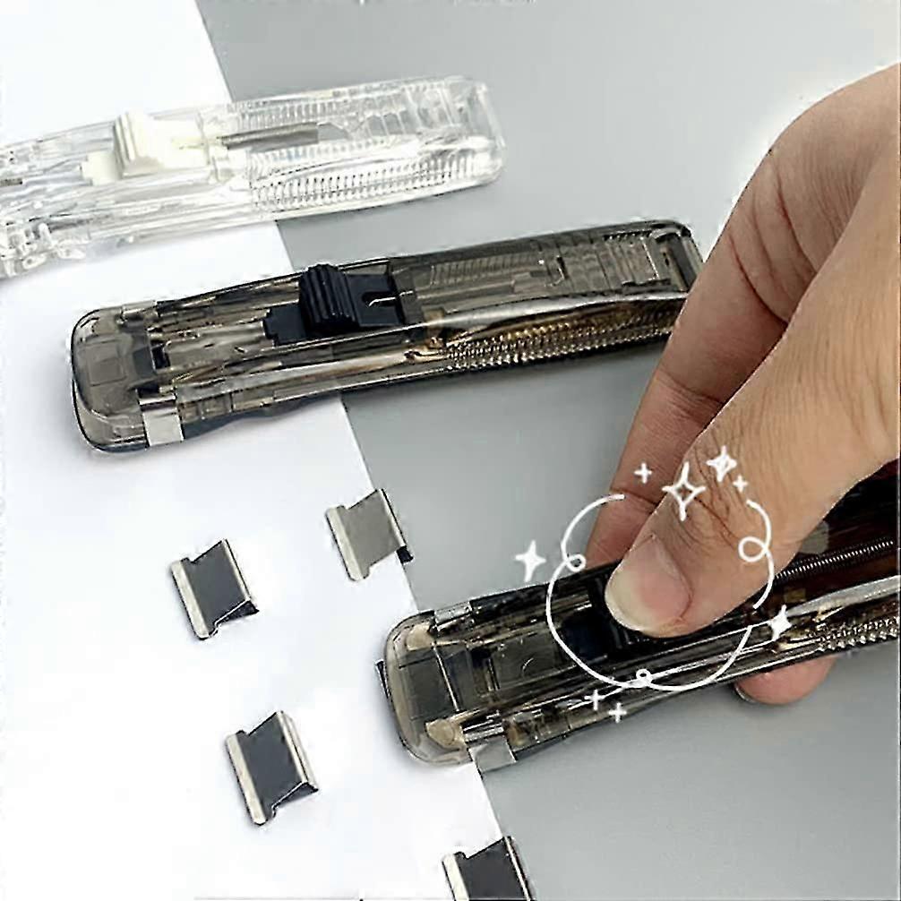 Refill Clam Clip Dispenser Set, Paper Clipper Χαρτί συρραπτικό φορητό φορητό με 100pcs επαναχρησιμοποιήσιμα συνδετήρες αναπλήρωσης μετάλλων ανοξείδωτου-Yogo