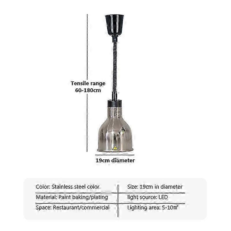 Adjustable Electric Heat Lamp with Telescopic Design for Food Preservation, Ideal for Kitchen Fixtures and Restaurant Use