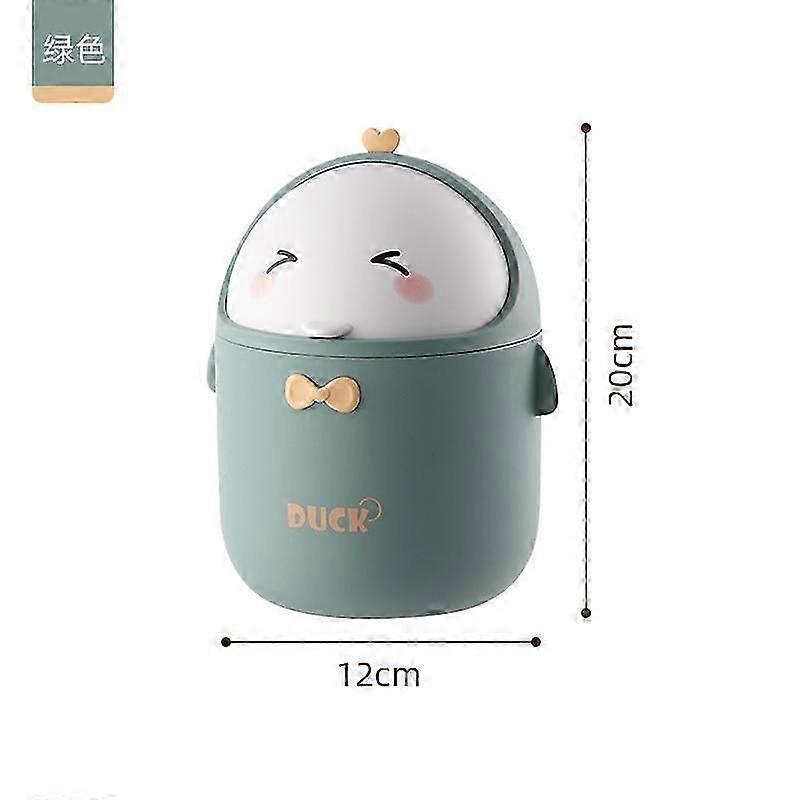 Desktop Waste Bucket Cartoon Duck Molding Waste Bin Tabletop Wastebasket
