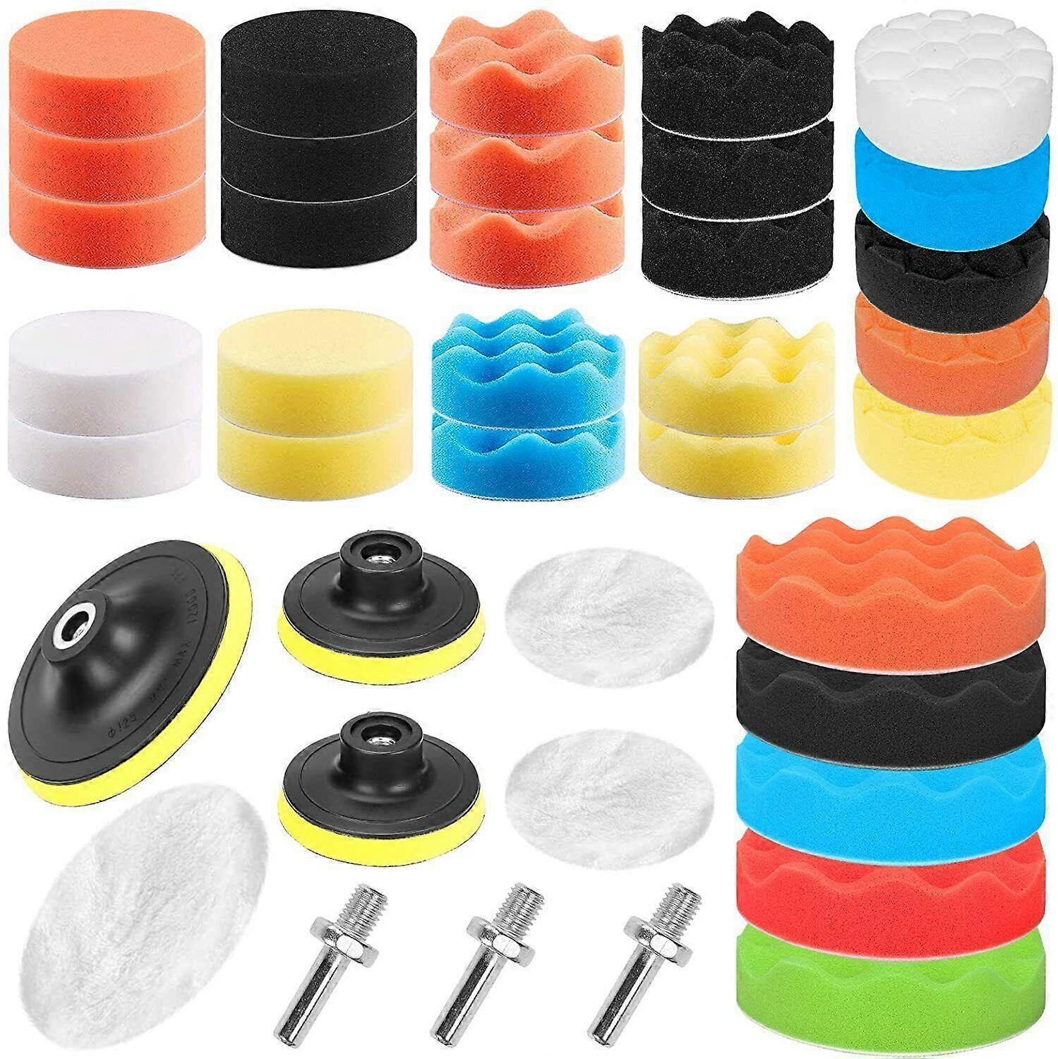 39Set Polish Polishing Sponge Cordless Screwdriver Polishing Pads Polishing Attachment for Car