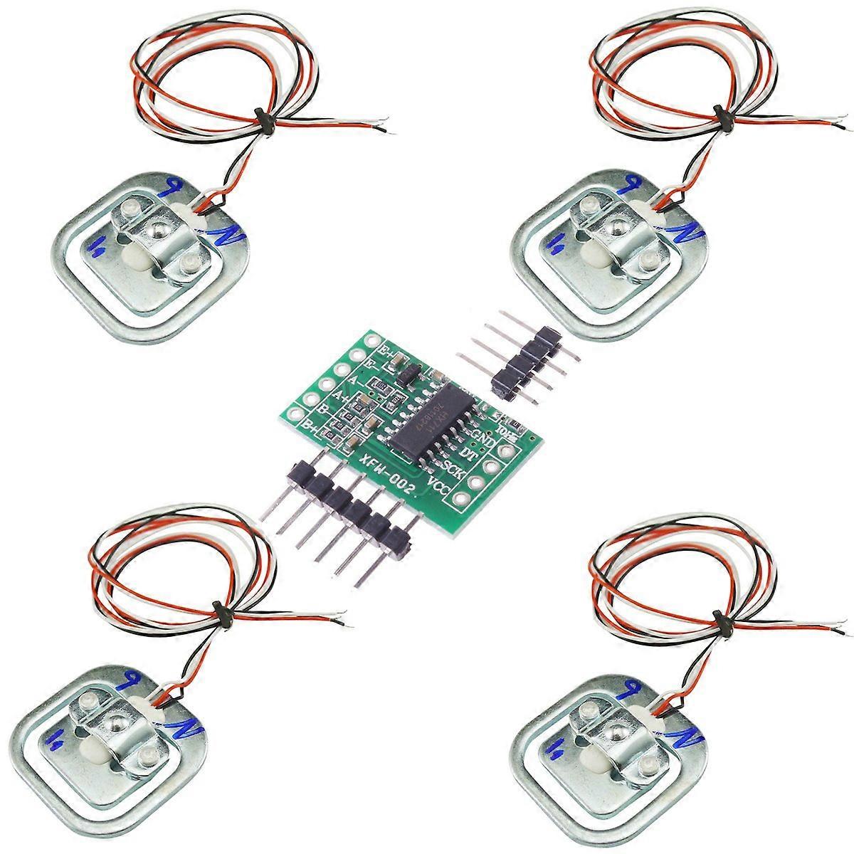 50 kg Half Bridge Load Cell Set with 4 Strain Gauges and HX711 Amplifier AD Weighing Module for Arduino Projects