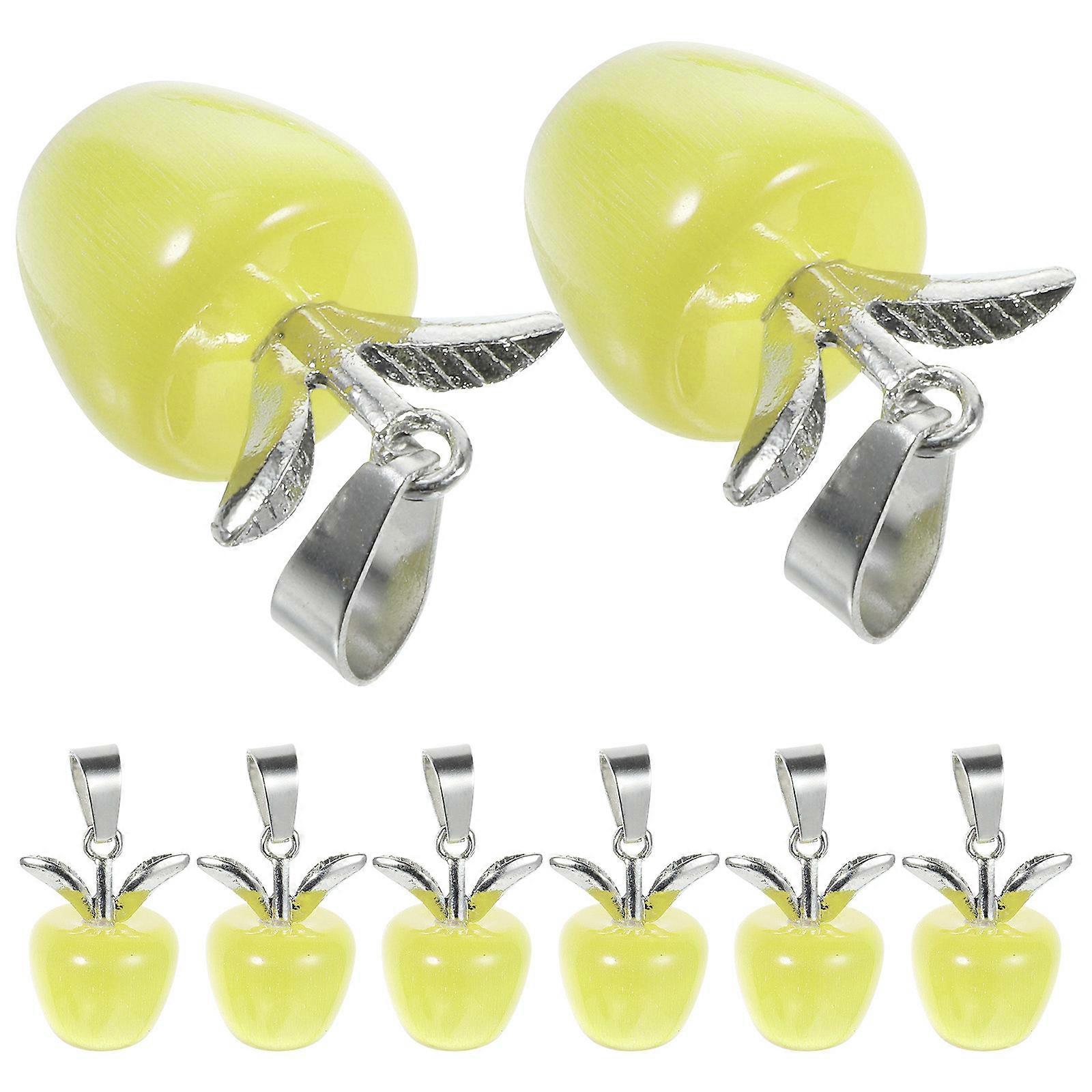 Women's Pendants For Earrings Jewelry Making Apple Shape Key Chain Charms 2.5X1.3Cm 10Pcs