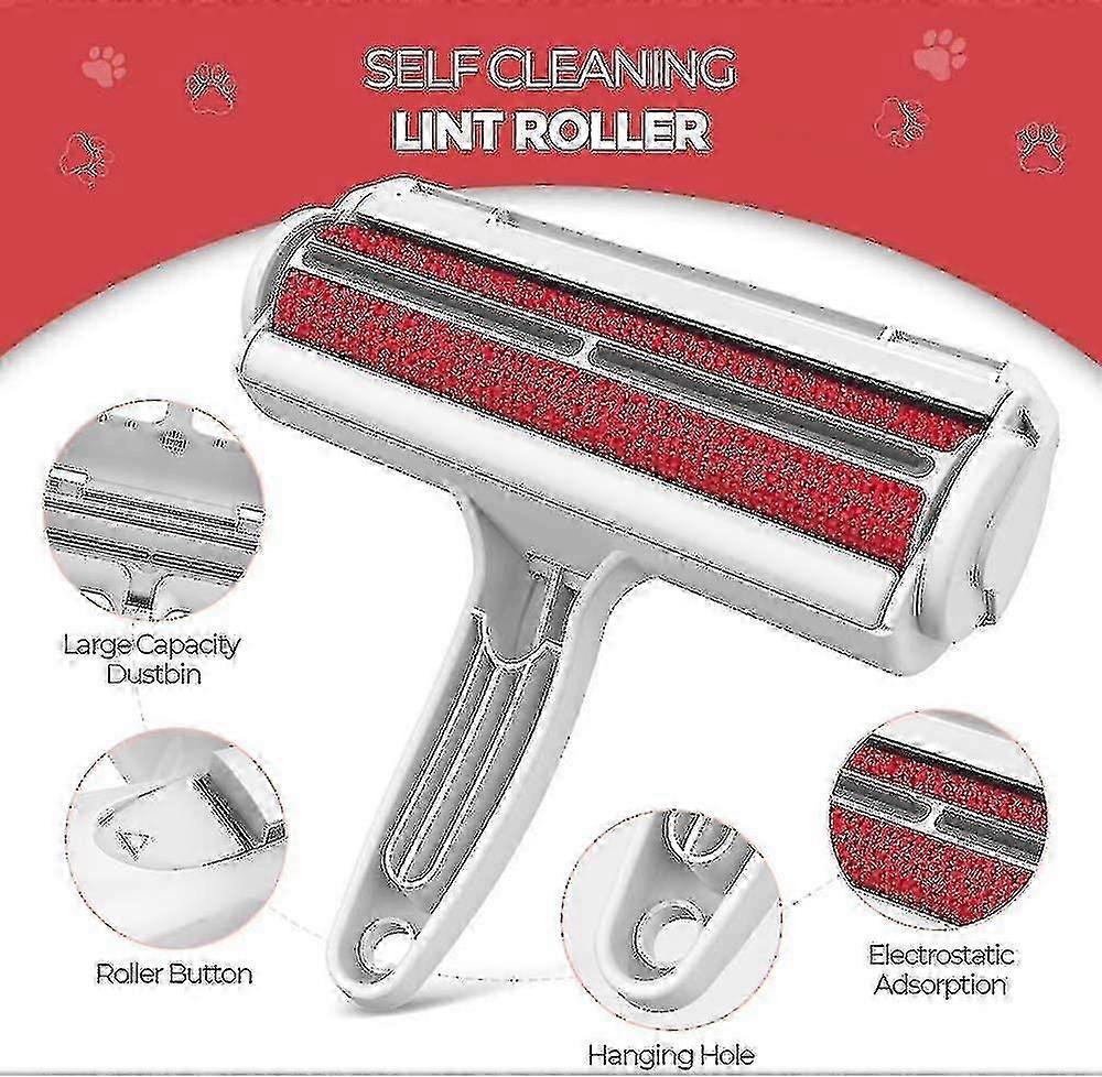 2-way Chom roller χνούδι τρίχας remover pet σκύλος/γάτα μαλλιά έπιπλα αυτοκαθαριζόμενος