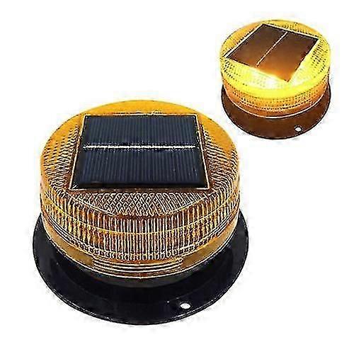 Solar Powered Vanntett Led Beacon Light Emergency Warning Strobe lys med magnetisk base G