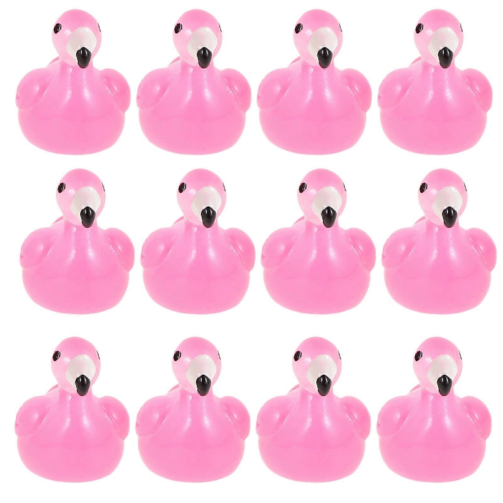 Party Ornaments Resin Flamingo Figurines 1.60X1.50X1.00CM 50Pcs