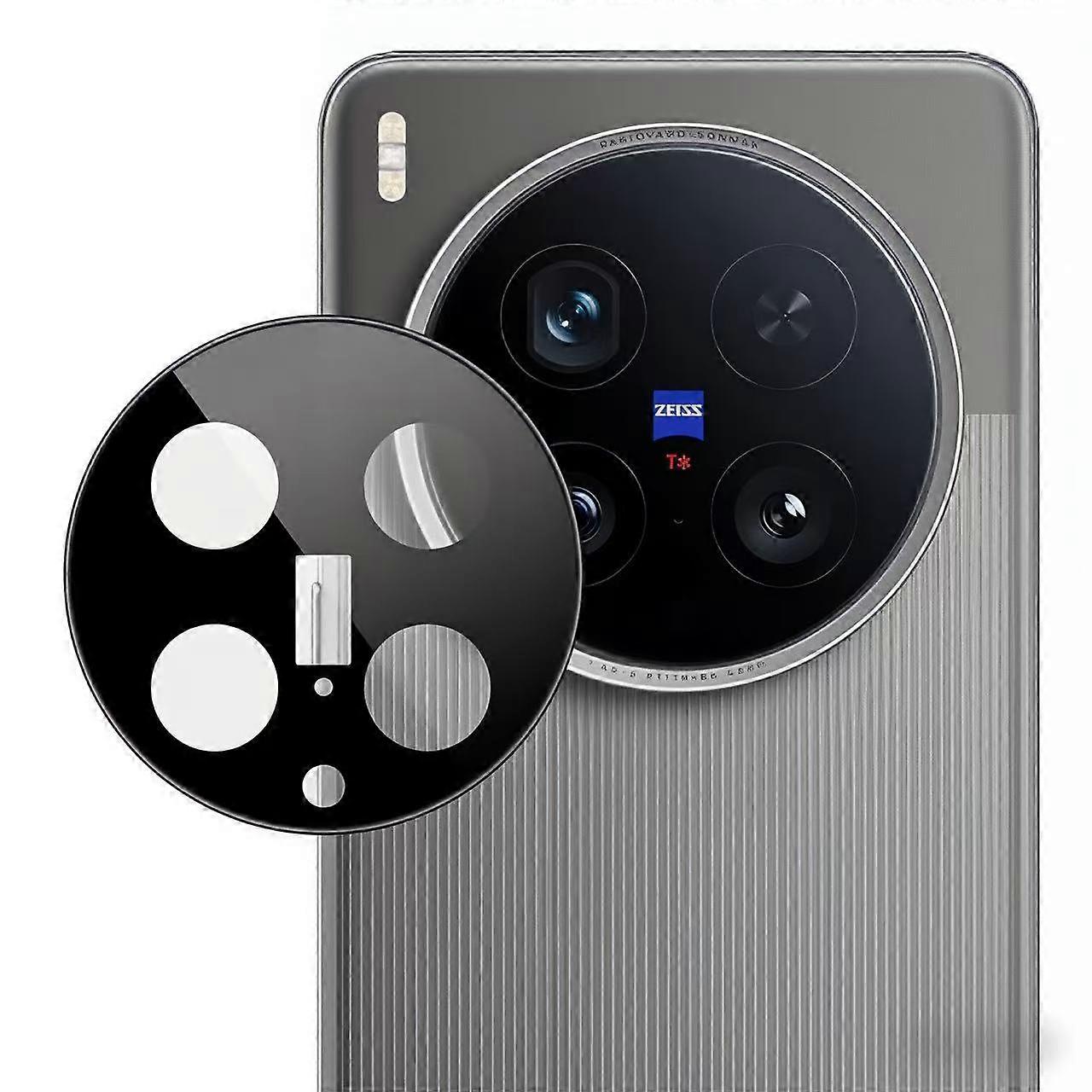 متوافق مع حامي عدسة الكاميرا vivo X200 Ultra 5G WANLONFENG HD فيلم عدسة مطبوع بالحرير الأسود بالكامل