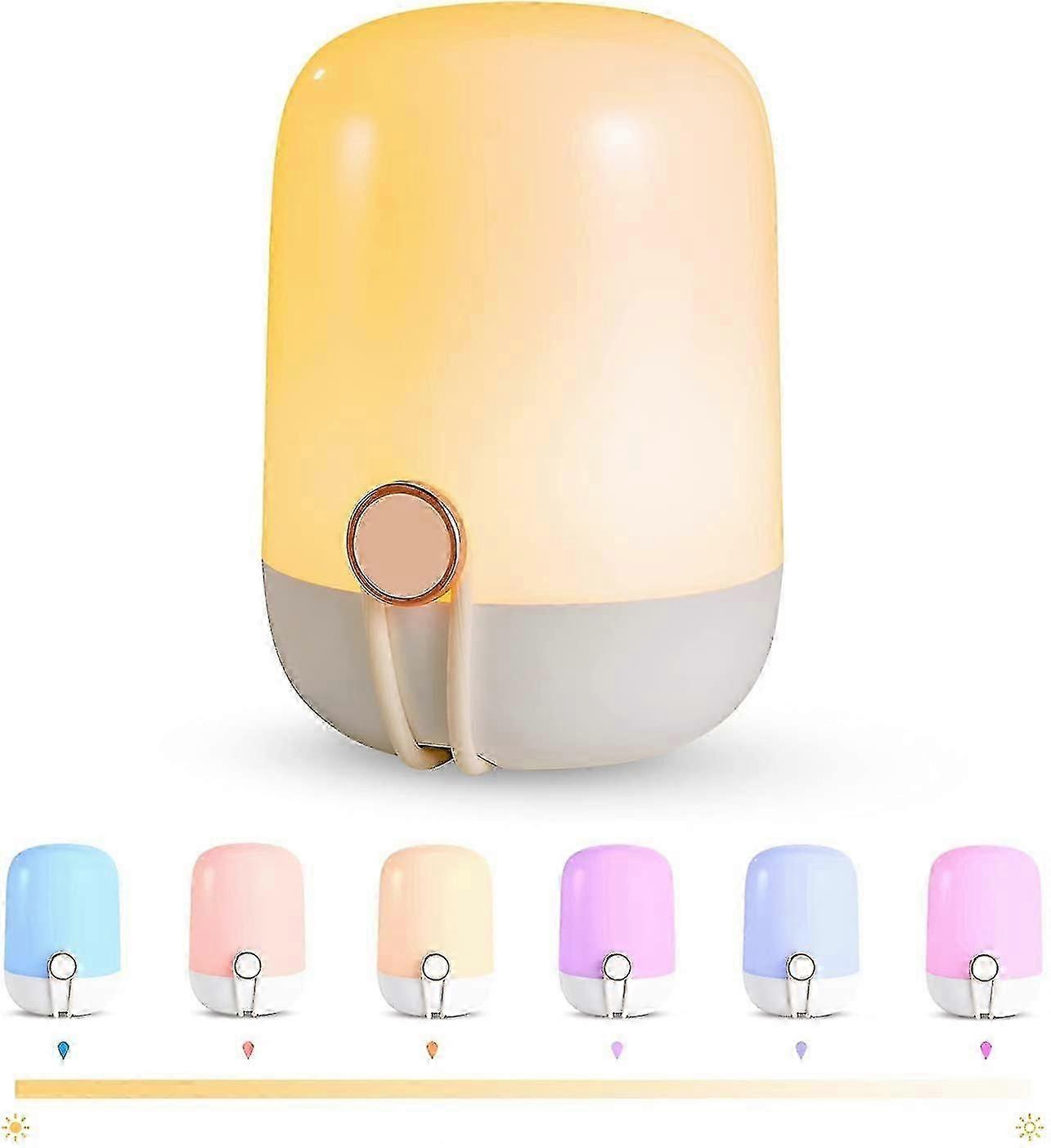 Night Light For Kids, Touch Customizable Control Rechargeable Night Light With Breathing Rgb Changing Mode