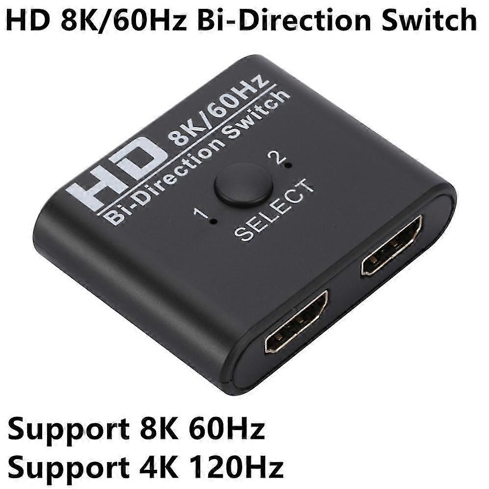 8K 60Hz HDMI Switch Splitter Bi-Direction 1x2/2x1 Two-way HDMI-compatible Switcher Selector 2 in1 Out for Projector PS4/3 Xbox TV Box Switcher Adapter