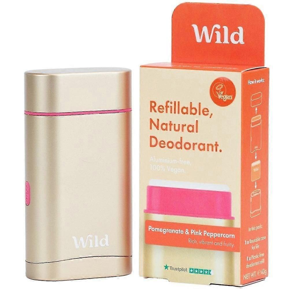 Wild Deodorant Starter Pack  Pomegranate & Pink Pepper Scent