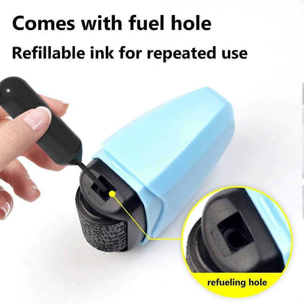 Identity Protection Roller Stamp for Address Blocker Security Stamp for Identity Theft Prevention ABS Material Pink Blue Green (3) Pink