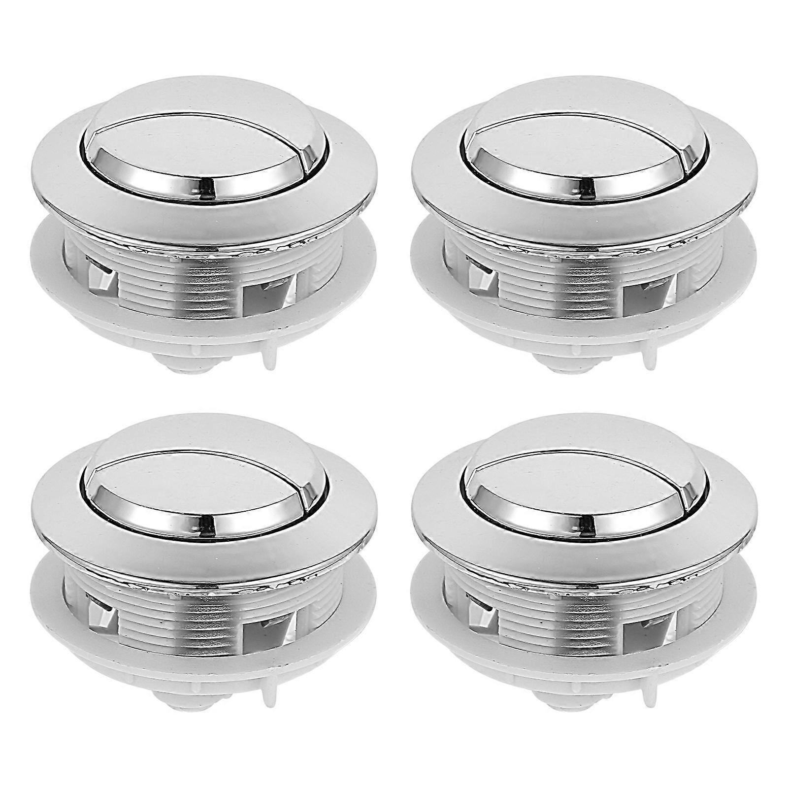 Single Flush Toilet Button Durable Easy to Press Round Shape for Hotel Use