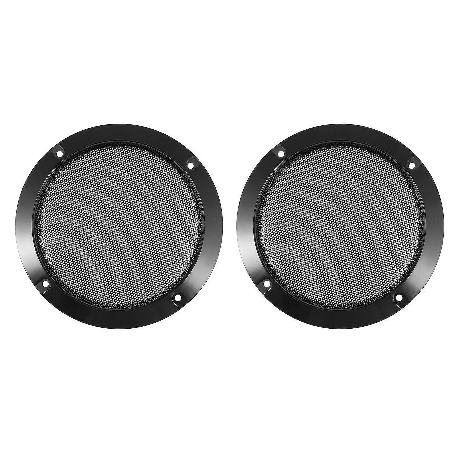 Black Iron Speaker Grill Cover with Dense Mesh for Audio Use 5 Inch