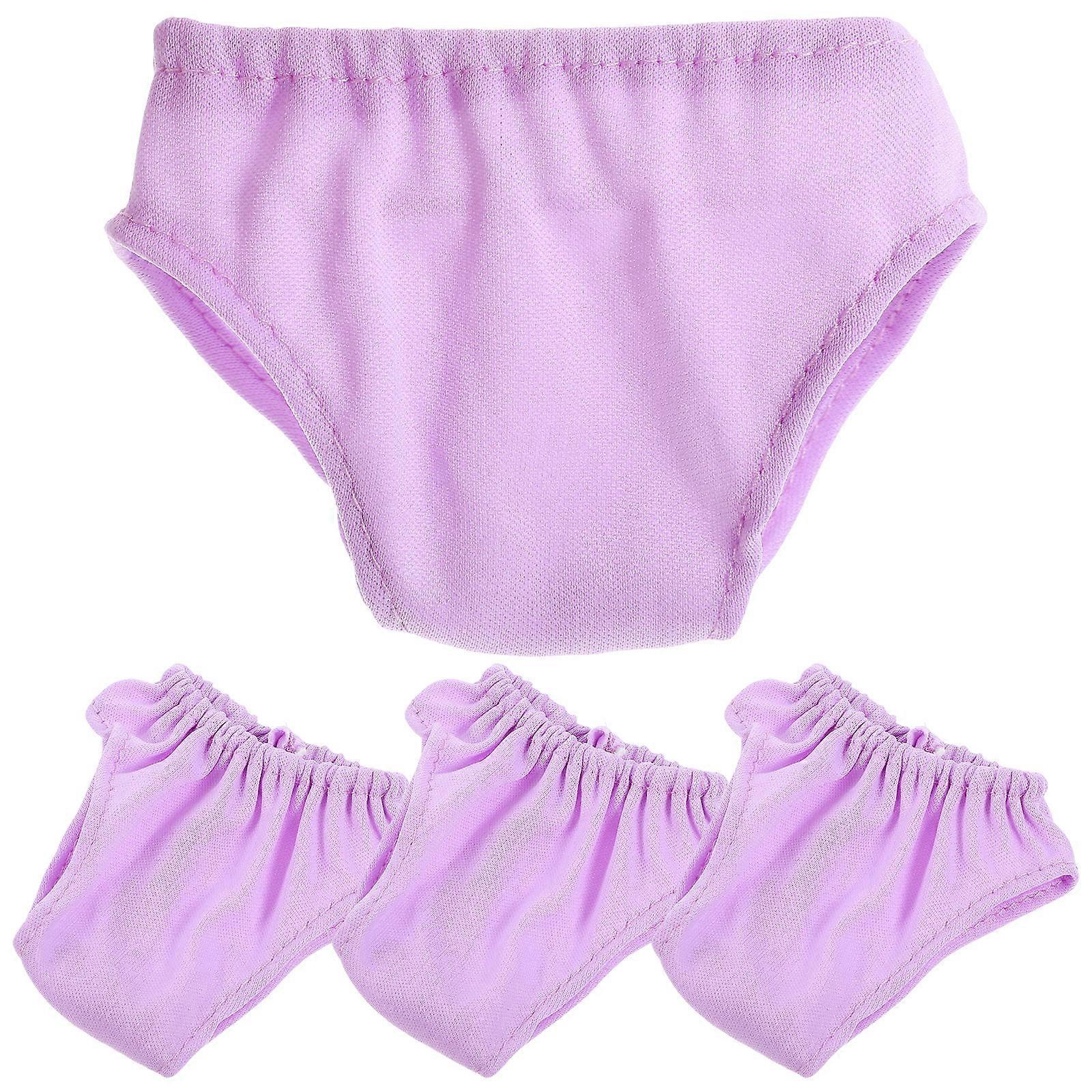 4PCS Soft Elastic Doll Underwear Panties Safe Dress Up Accessories for Dolls, Ideal for Pretend Play and DIY Photo Props