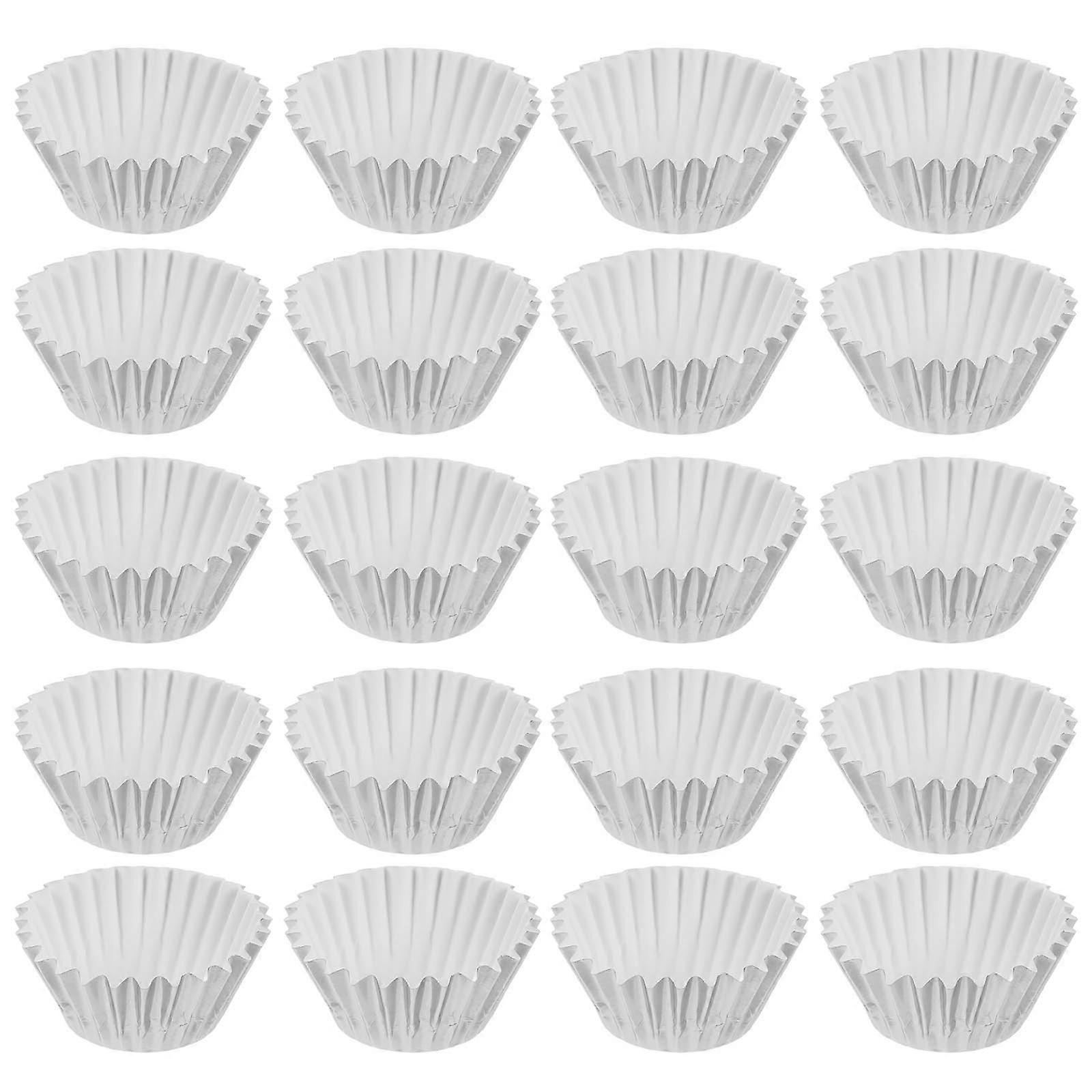 Cupcake Liners Aluminum Foil Baking Cups For Home Baking Silver Mini Size 500Pcs