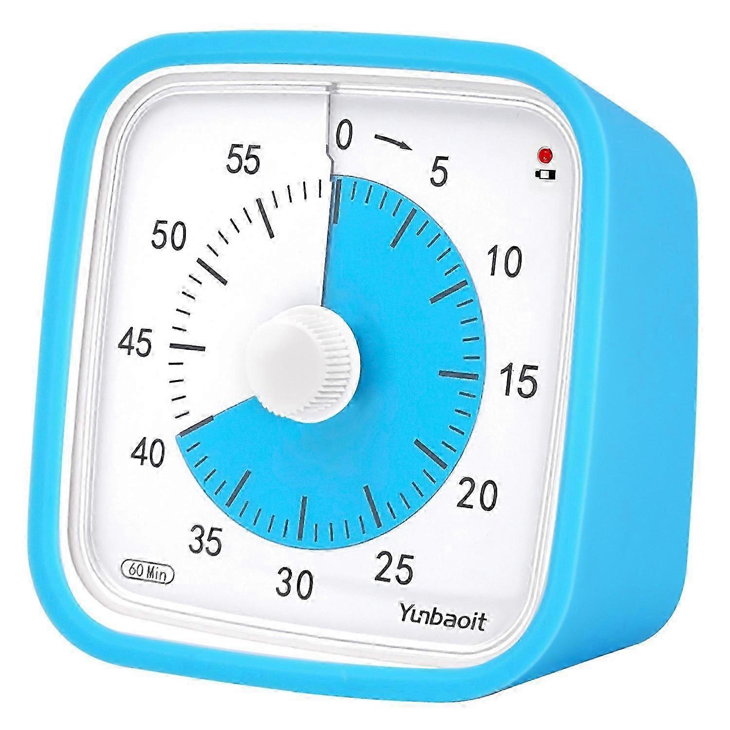 YUNBAOIT VT01 Wizualny timer z lampką nocną, 60-minutowy timer odliczający, ciche narzędzie do zarządzania czasem (W
