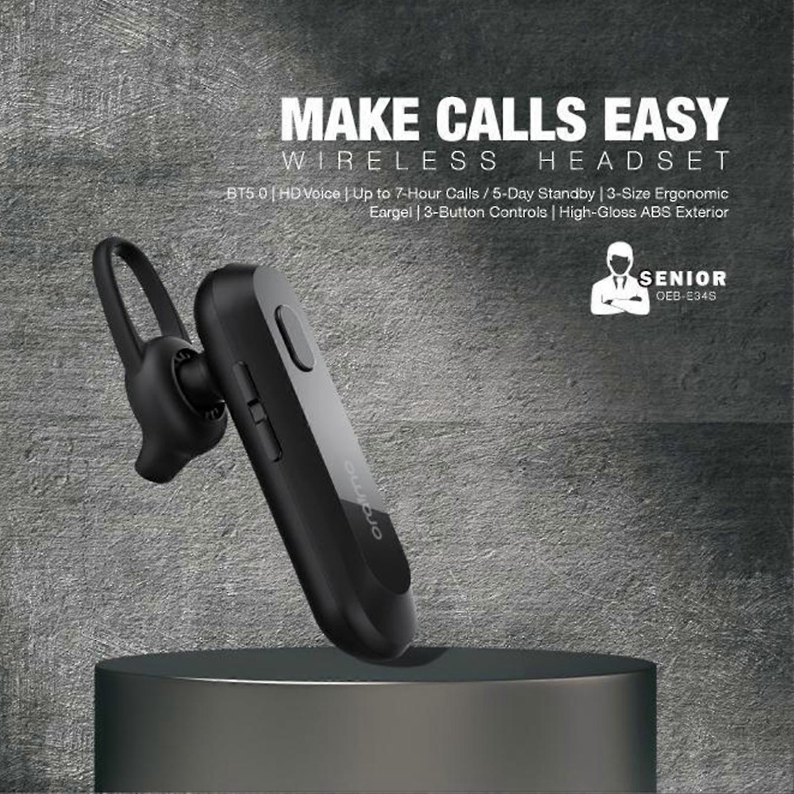 oraimo Senior BT5.0 Single-Side Talking Wireless BT Headsets