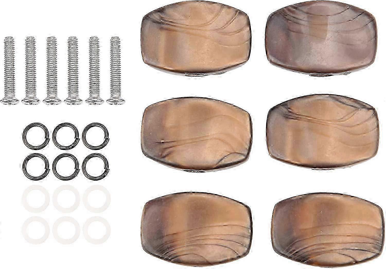 6 Piece Replacement Tuning Pegs Set for Musical Instruments with Adjustable Knobs