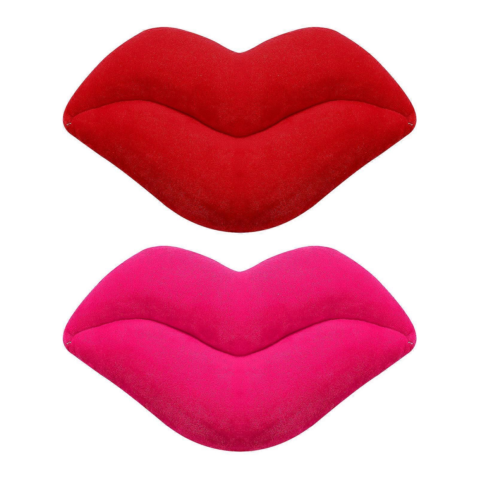 Throw Pillows Couch Lips Pillow Decorative for Chairs Adults Comfortable to Touch PP Cotton Material 30.00X15.00X7.00cm 2Pcs