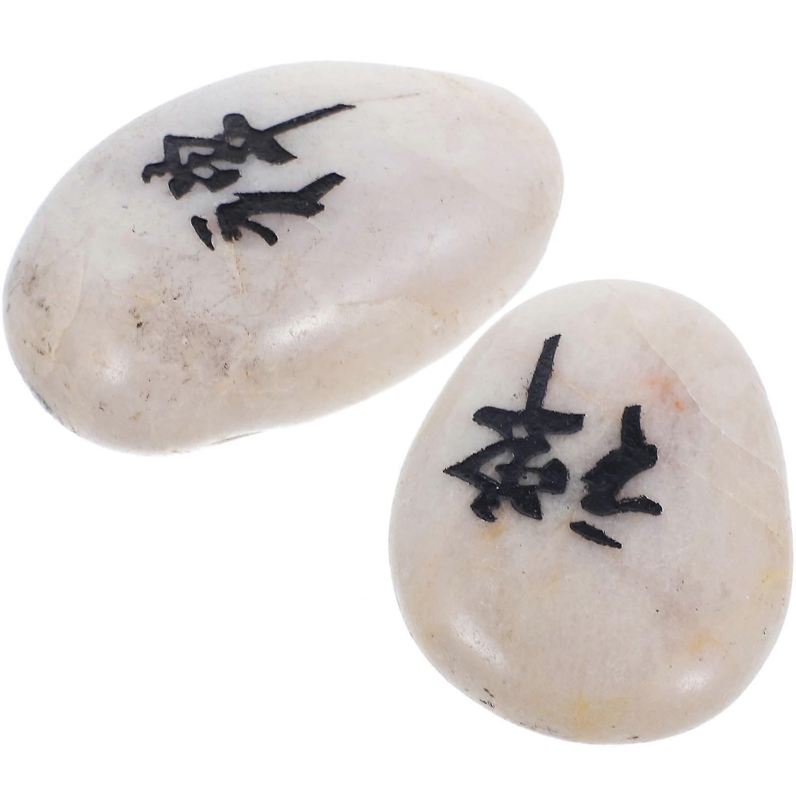 Decorative Stones Simple Style Natural Craft For Indoor Space Office Decoration 2Pcs