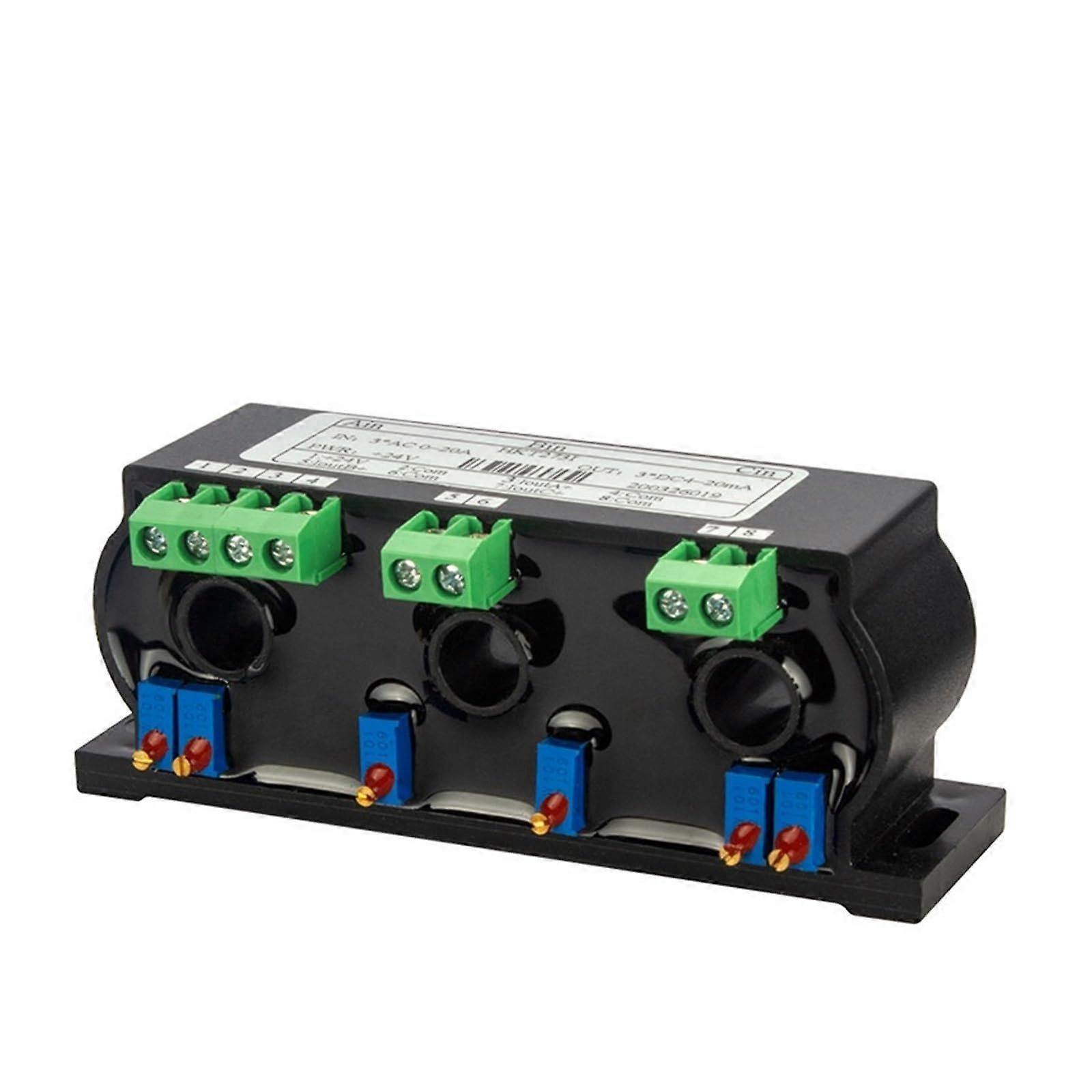 Threephase current transmitter sensor, 50A, 100A, 3x4–20mA, 3x0–20mA, DC24V