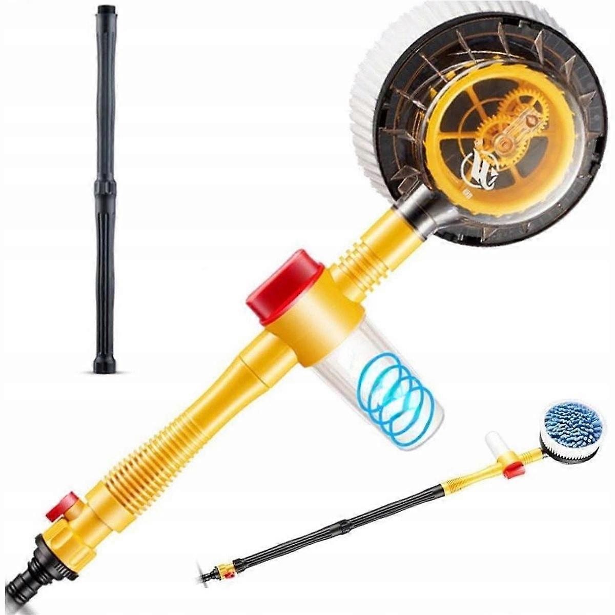 Rosfix Aquabrush Pro360 Chenille 3/4 – Rotating Car Wash Brush | Water Drive, 3 Modes, Detergent Dispenser