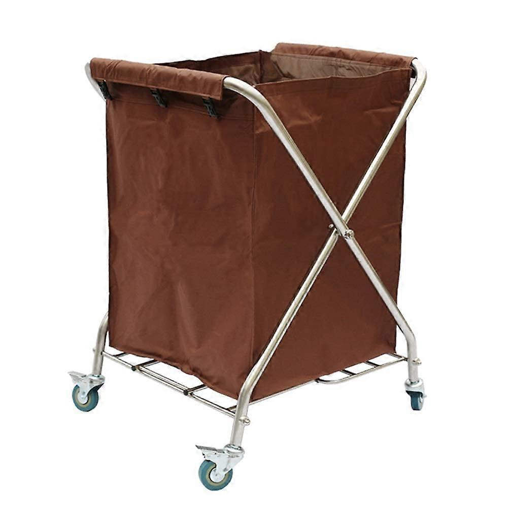 Laundry sorting cart, foldable laundry basket, rolling hotel sorting cart, mobile storage cart, organizes dirty clothes, sturdy wheeled basket