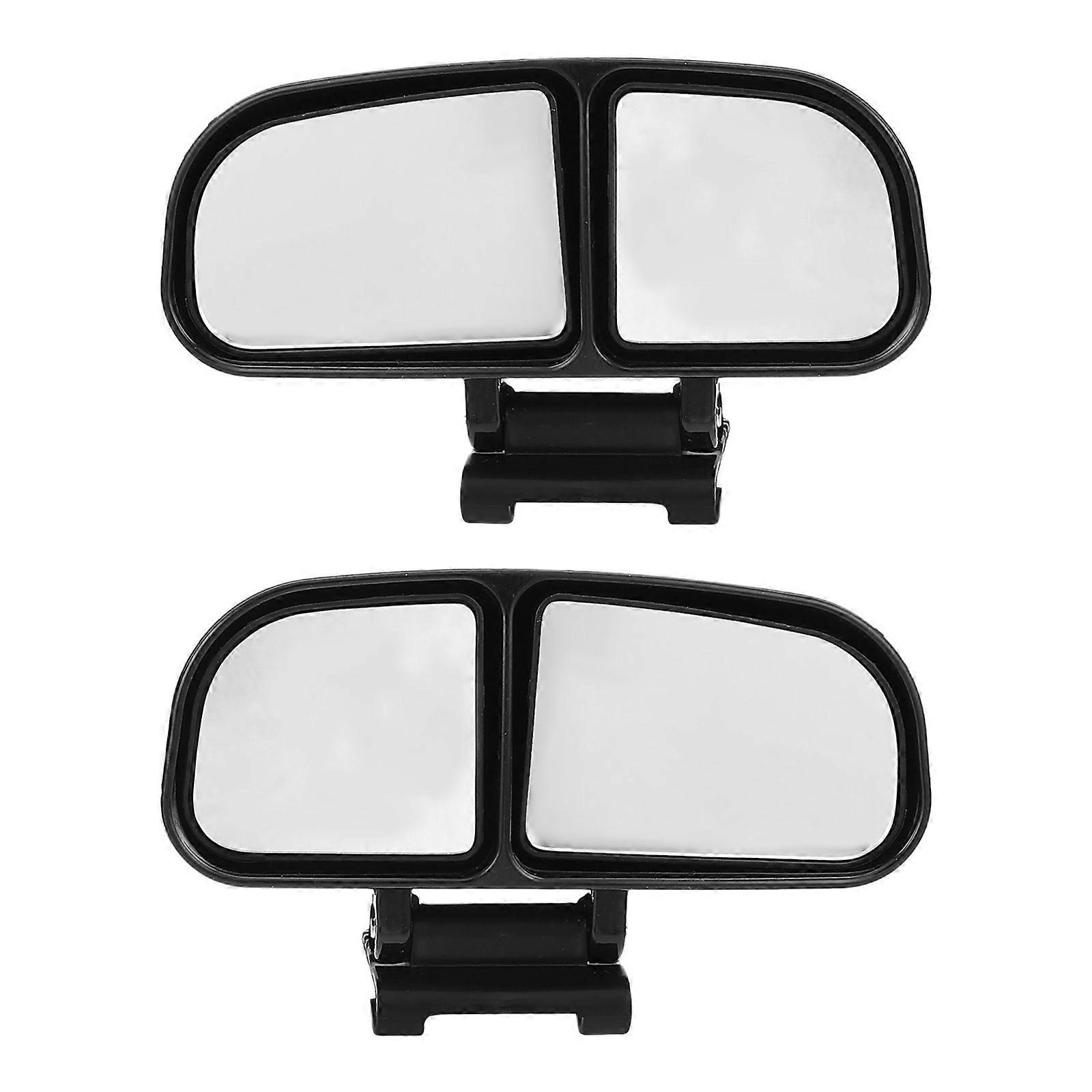 Side View Mirror Blindspot Wide Angle Design Curved Shape Plastic And Mirror Glass Material Driving Reversing Parking 2Pcs