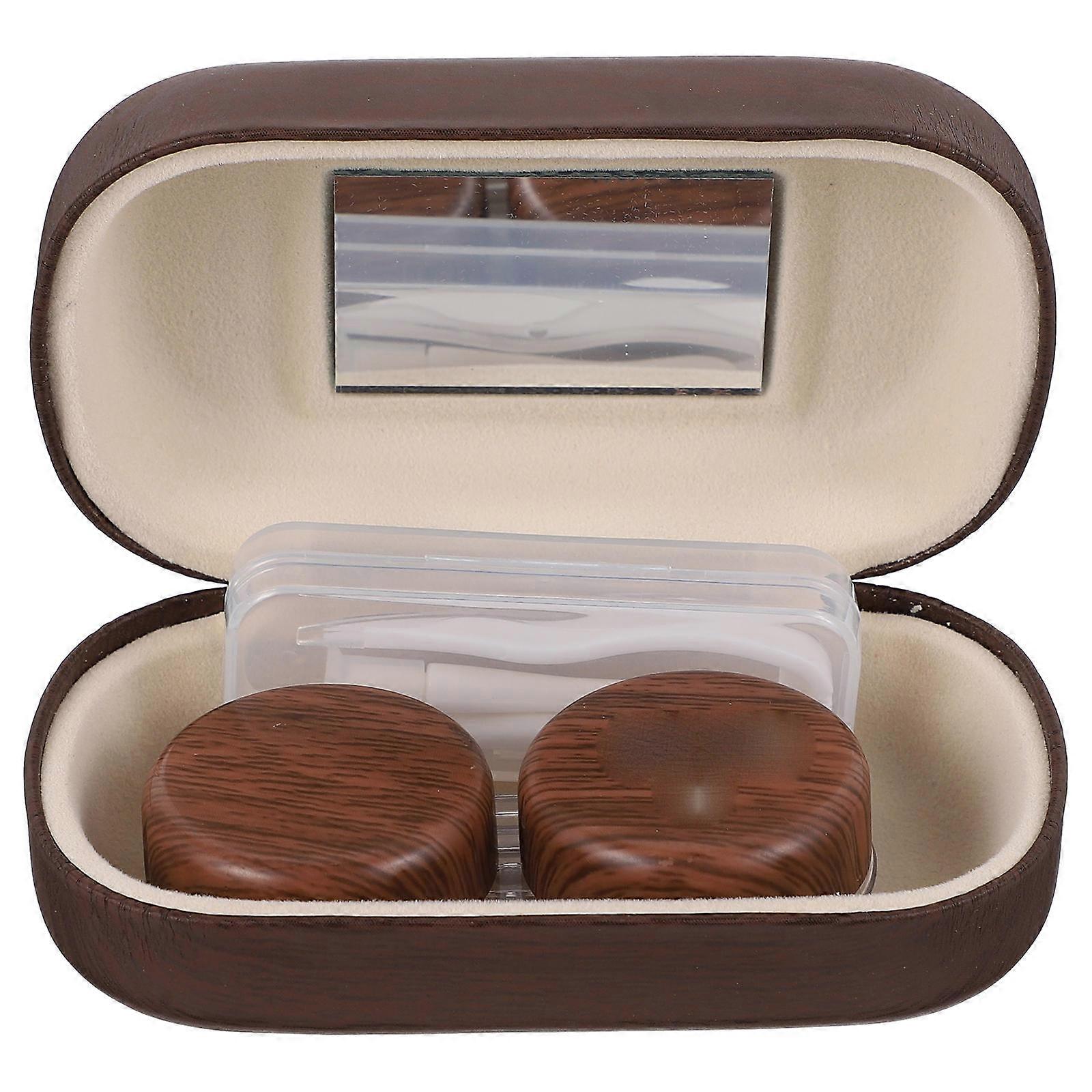 Durable Case Leak Proof Eye Lens Holder Compact Design Easy Access Identification Reusable Portable for Travel Home Camping Use
