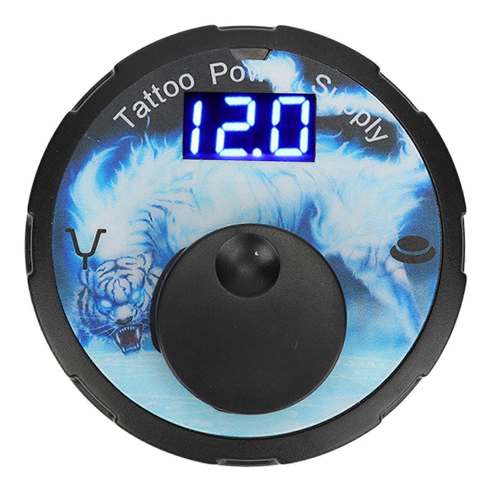 Tattoo Power Supply 3‑12V Adjustable LED Display Blue Digital Tattoo Power Supply 100‑240V US Plug