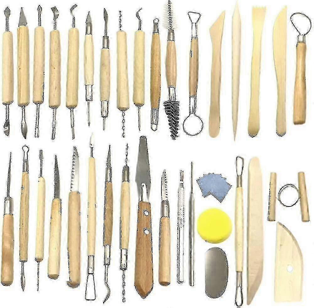 40 Pcs Ceramic Clay Tools Kit Pottery Sculpting Tools Set For Beginners Professional Art Crafts