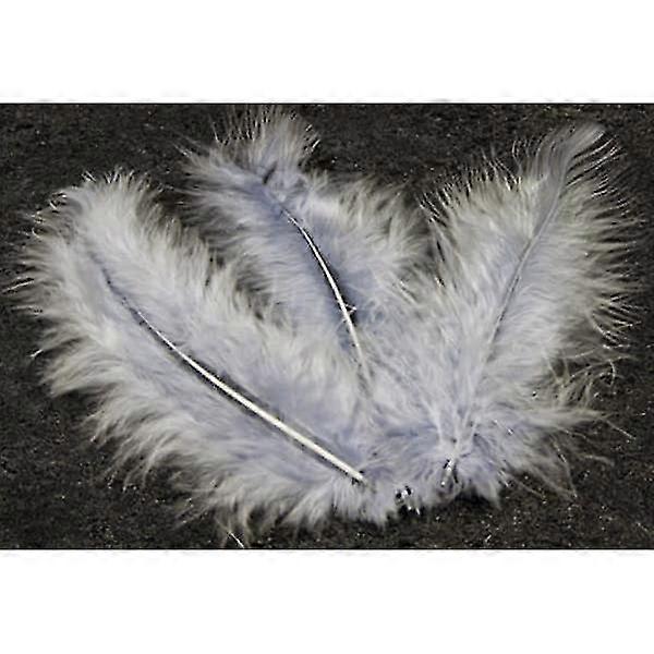 20グレーの装飾的な羽5.5 cm、クラフト用品。