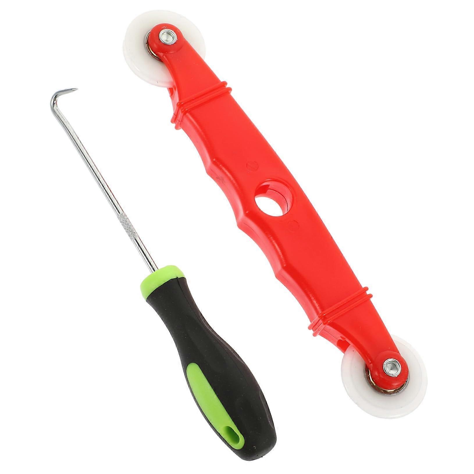 Window Screen Installation Tool With Double-Roller For Insect Screens And Seals Includes Remover Hook Portable Durable