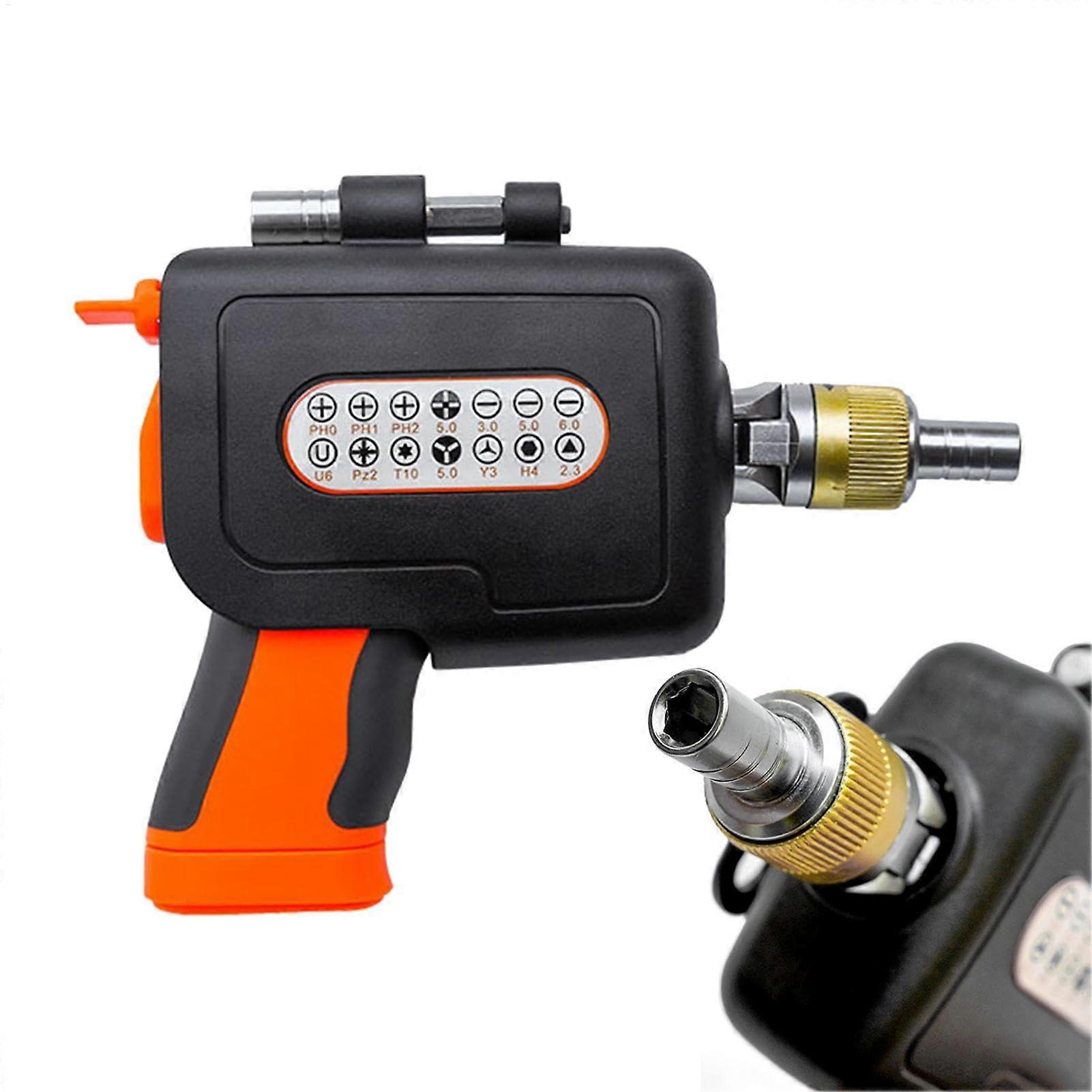 Multi Tip Screwdriver Magnetic Ratchet Screwdriver Set 16-in-1 with 14 Interchangeable Heads Ergonomic Design Orange