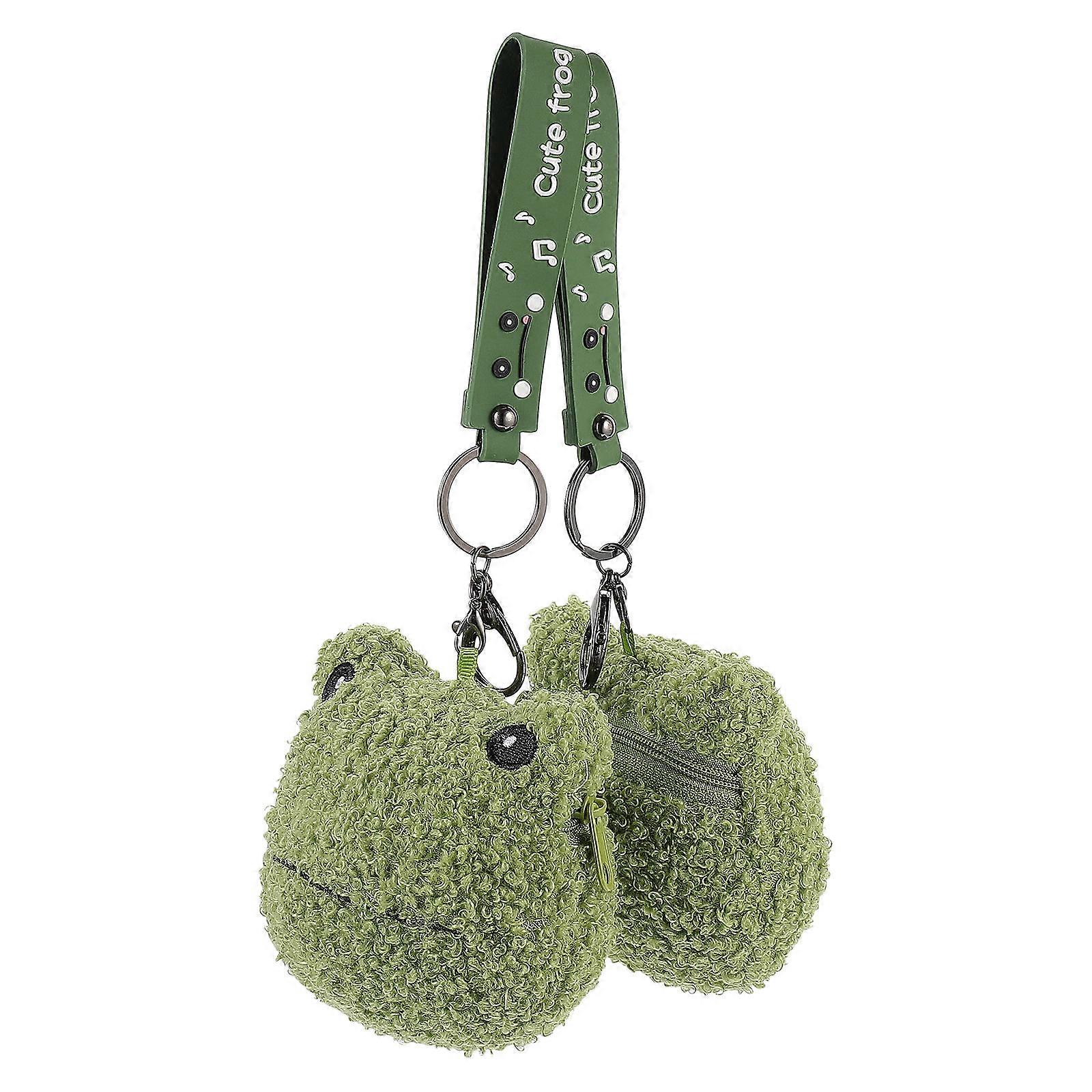 Childrens Mini Wallet Frog Shaped Coin Pouch PP Cotton Key Storage Daily Occasions 4.7×3.9×2.8in 2Pack