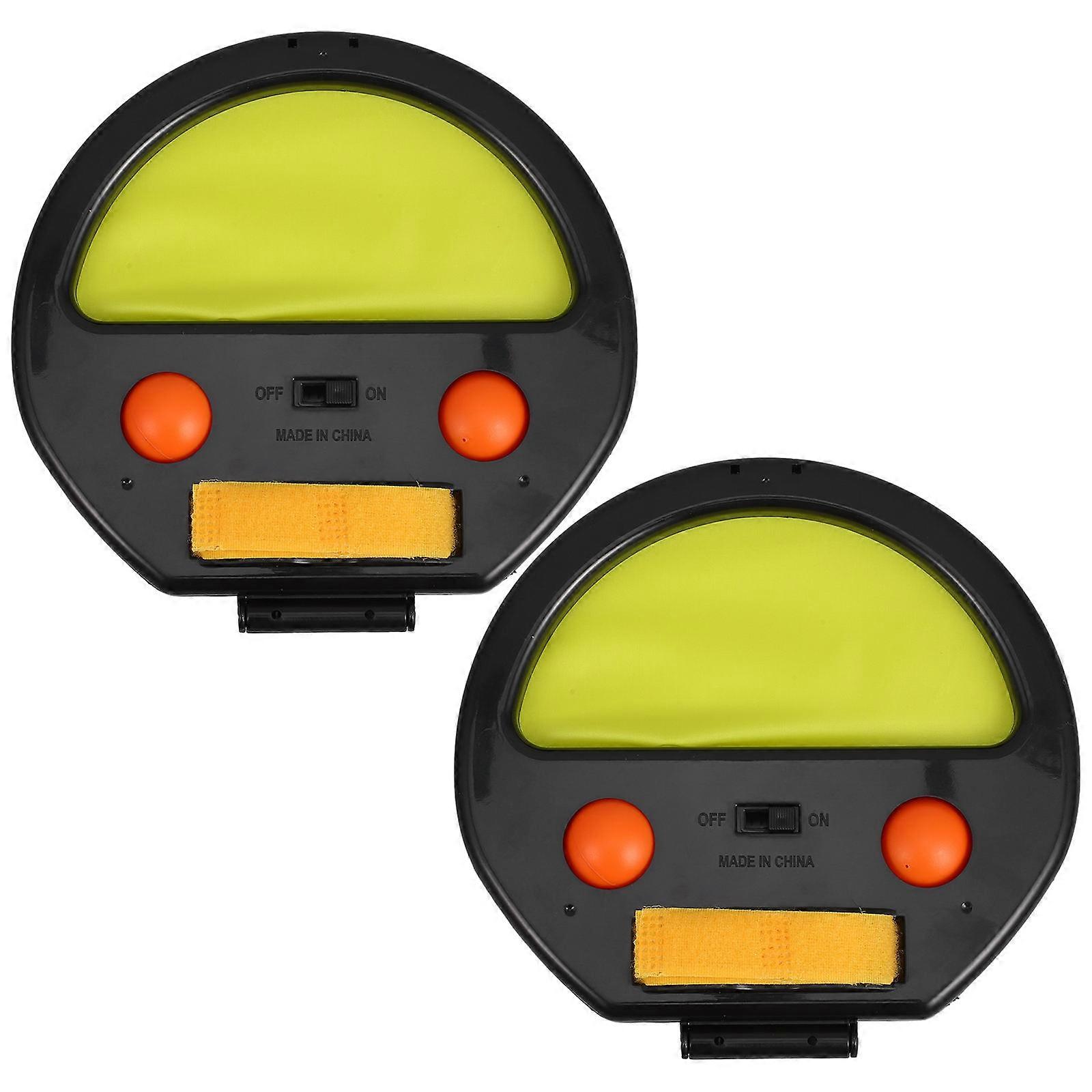 utendørs leketøy håndfangende ballracket pedagogisk leketøy for barn håndklips design gul 1 sett 2 stk racket 4 stk baller