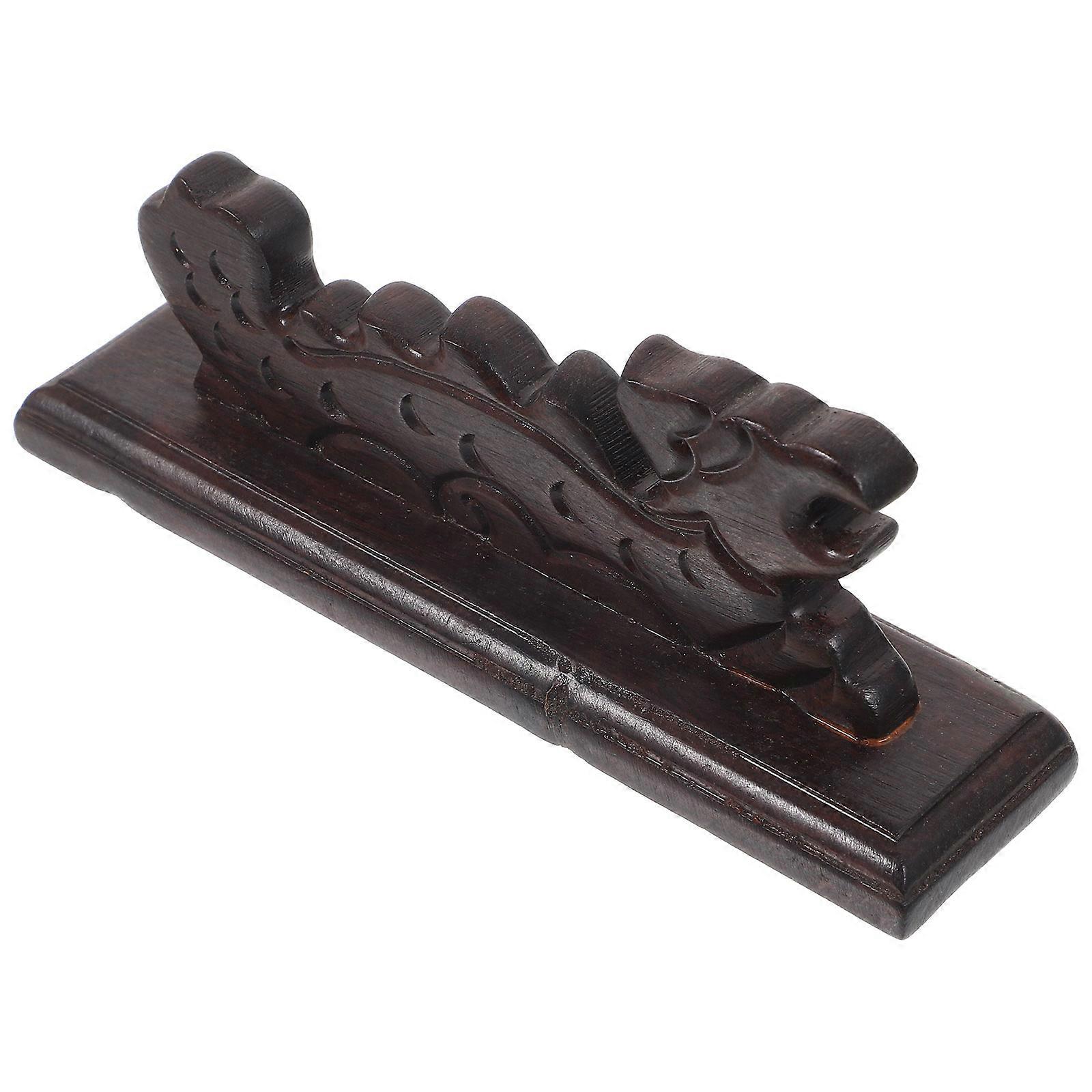 Elegant Wooden Paint Brush Rest for Chinese Calligraphy Pens, Multi Functional Desk Organizer for Home, Office, and Study Use, Durable Design