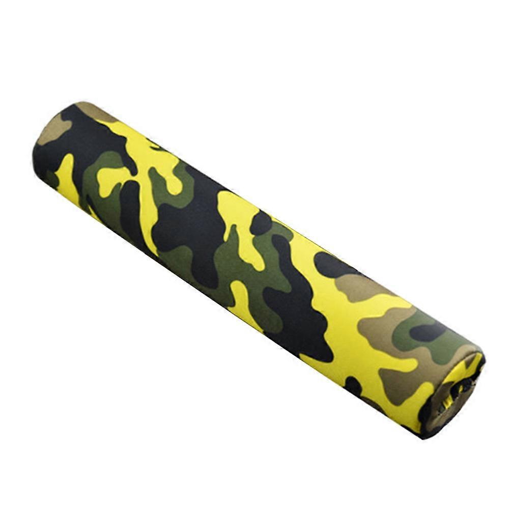 Sports Shoulder Pads Barbell Squat Pad Gym Training Pressure Reduction Camouflage Yellow 1Pack