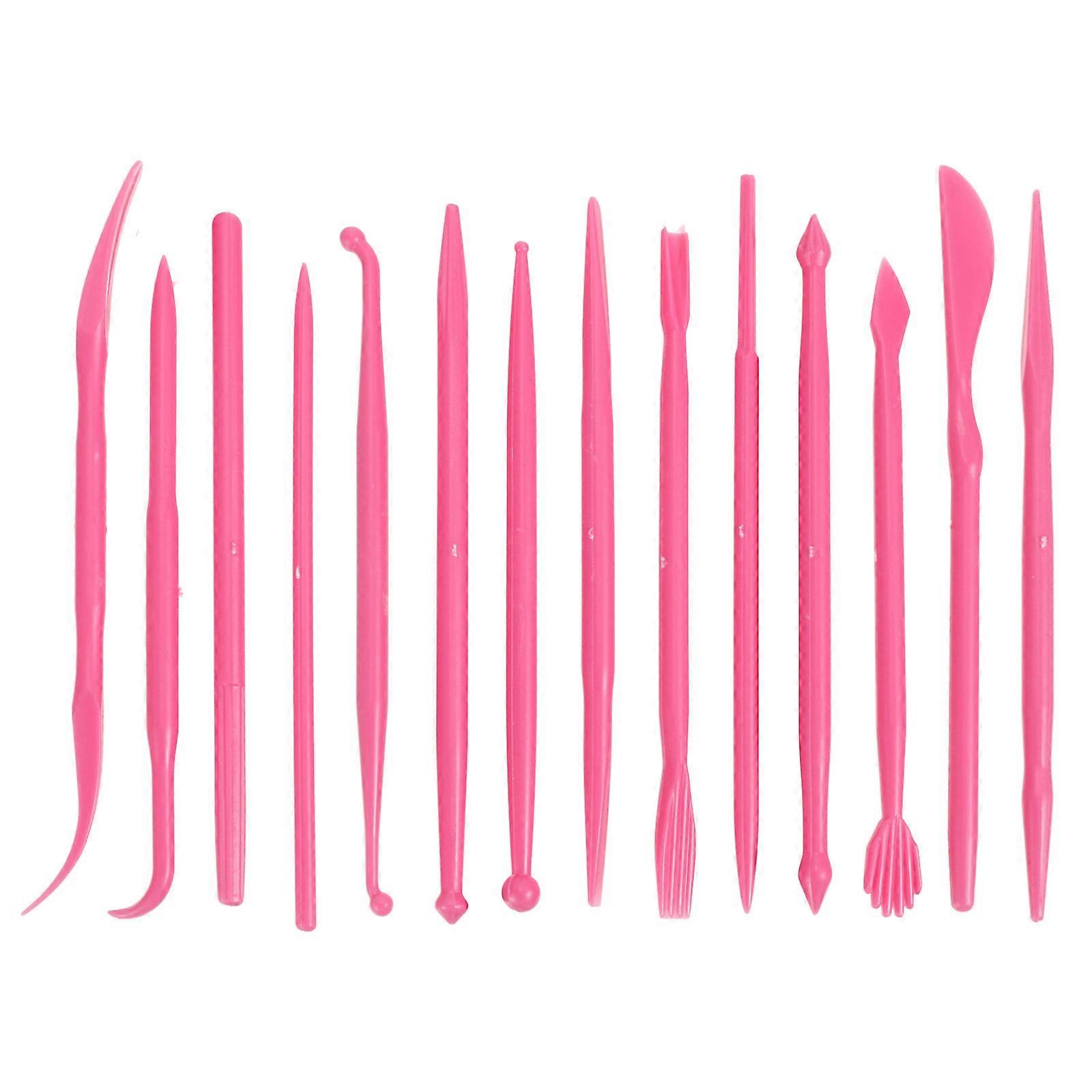 Rosy Plastic Cake Decorating Pens with Clay Modeling Tool for Shaping Sculpting at Home 28pcs