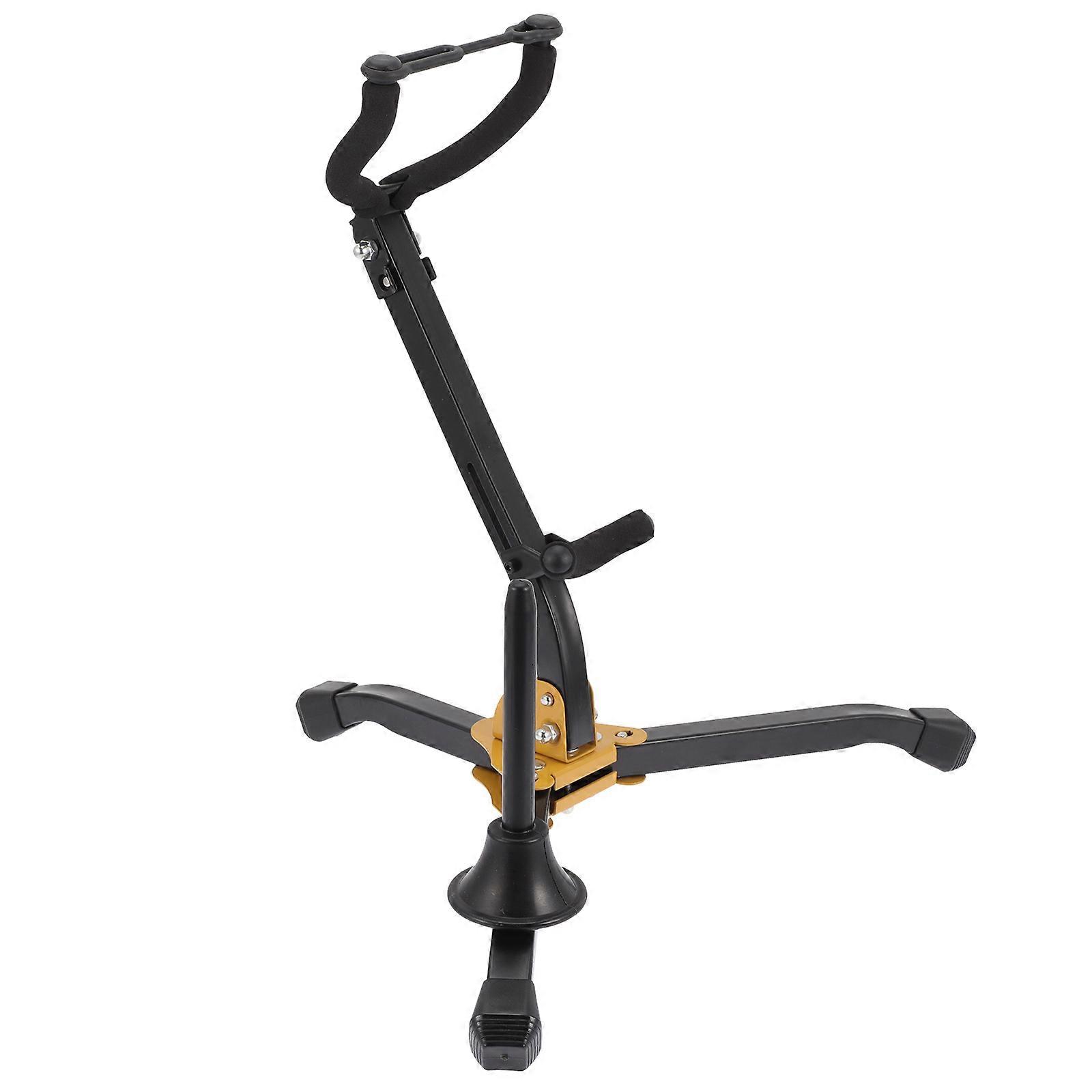 Durable Iron Saxophone Stand with Sponge Cushion for Alto/Tenor Sax and Clarinet Portable Music Instrument Rack for Storage and Display