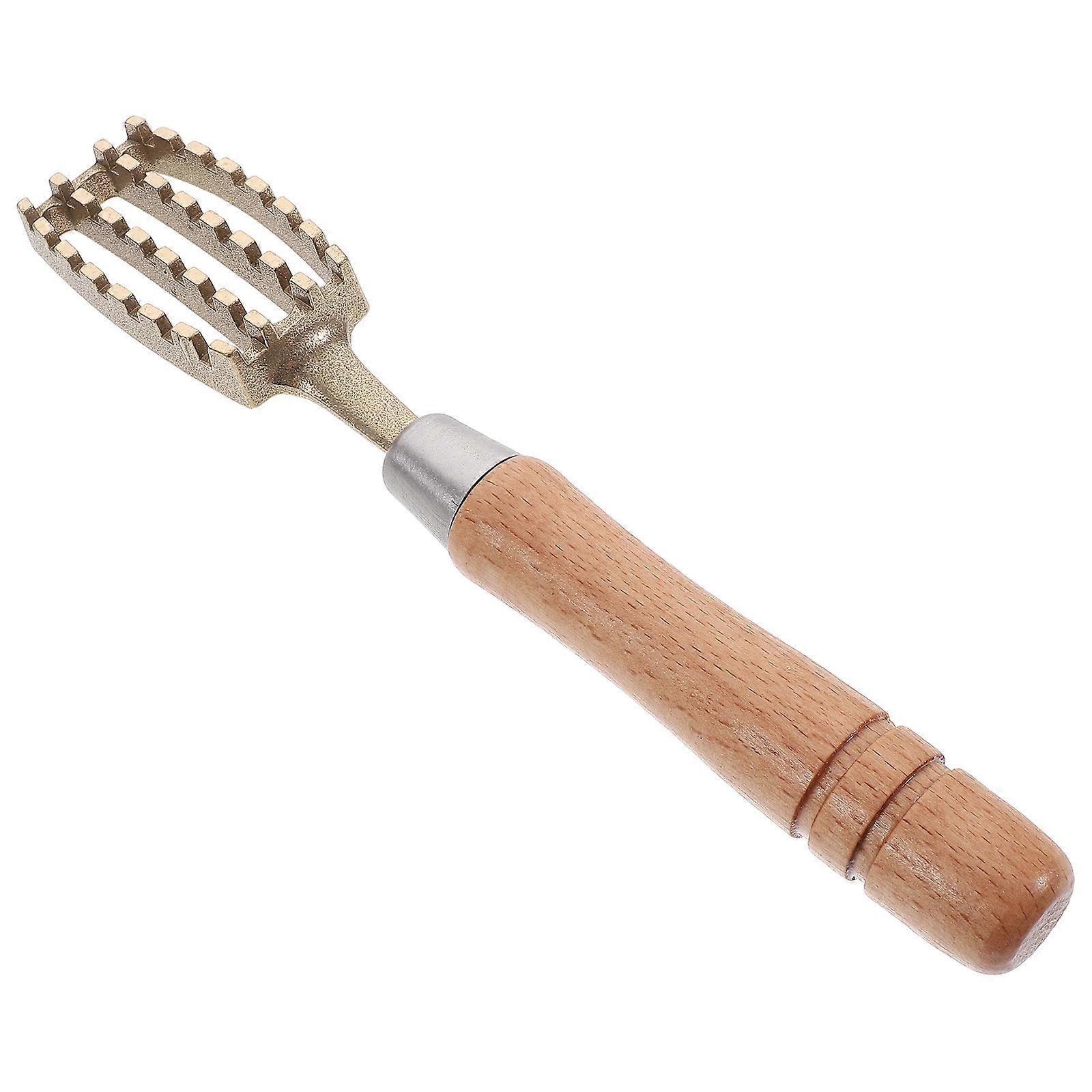 Brass Fish Scale for Home Use Safe Practical with Serrated Edged Teeth Lightweight Brown 7 5 Inch