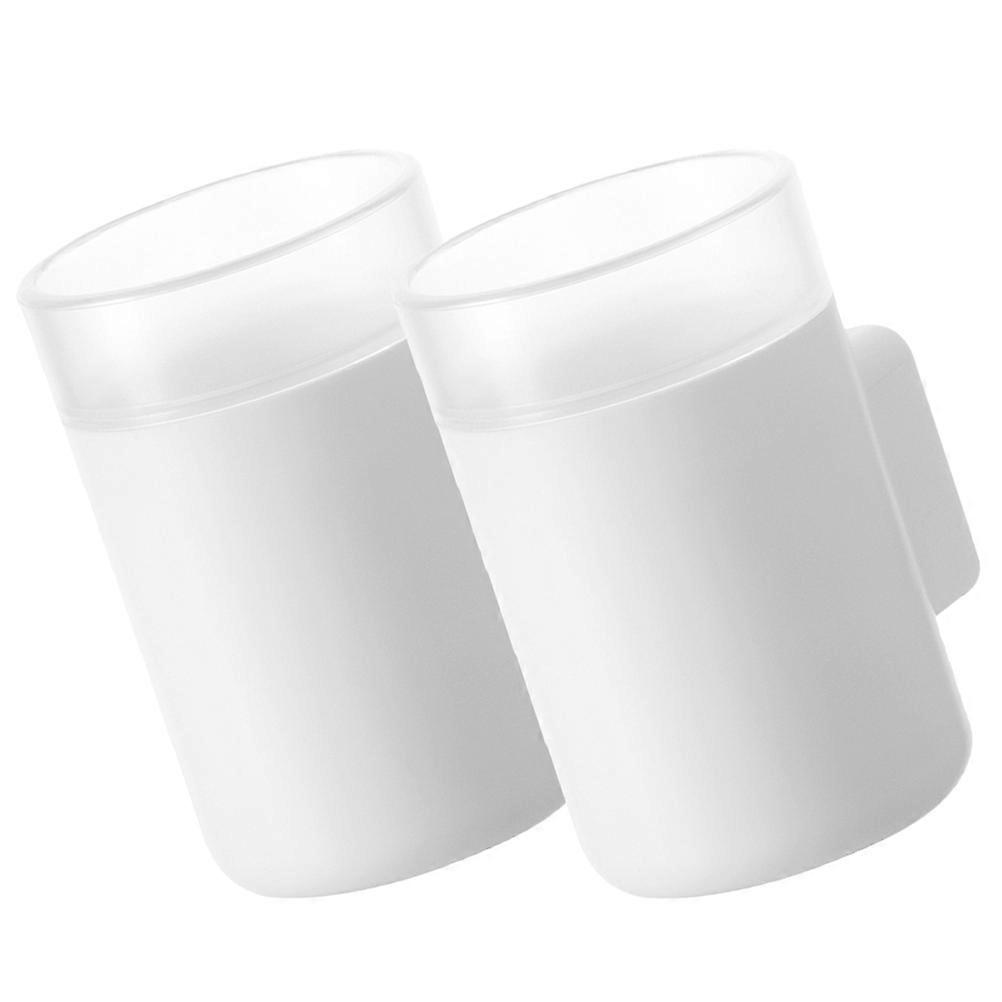 Bathroom Toothbrush Organizer Drainage Hygiene Improvement Plastic Rectangular Family 2Set