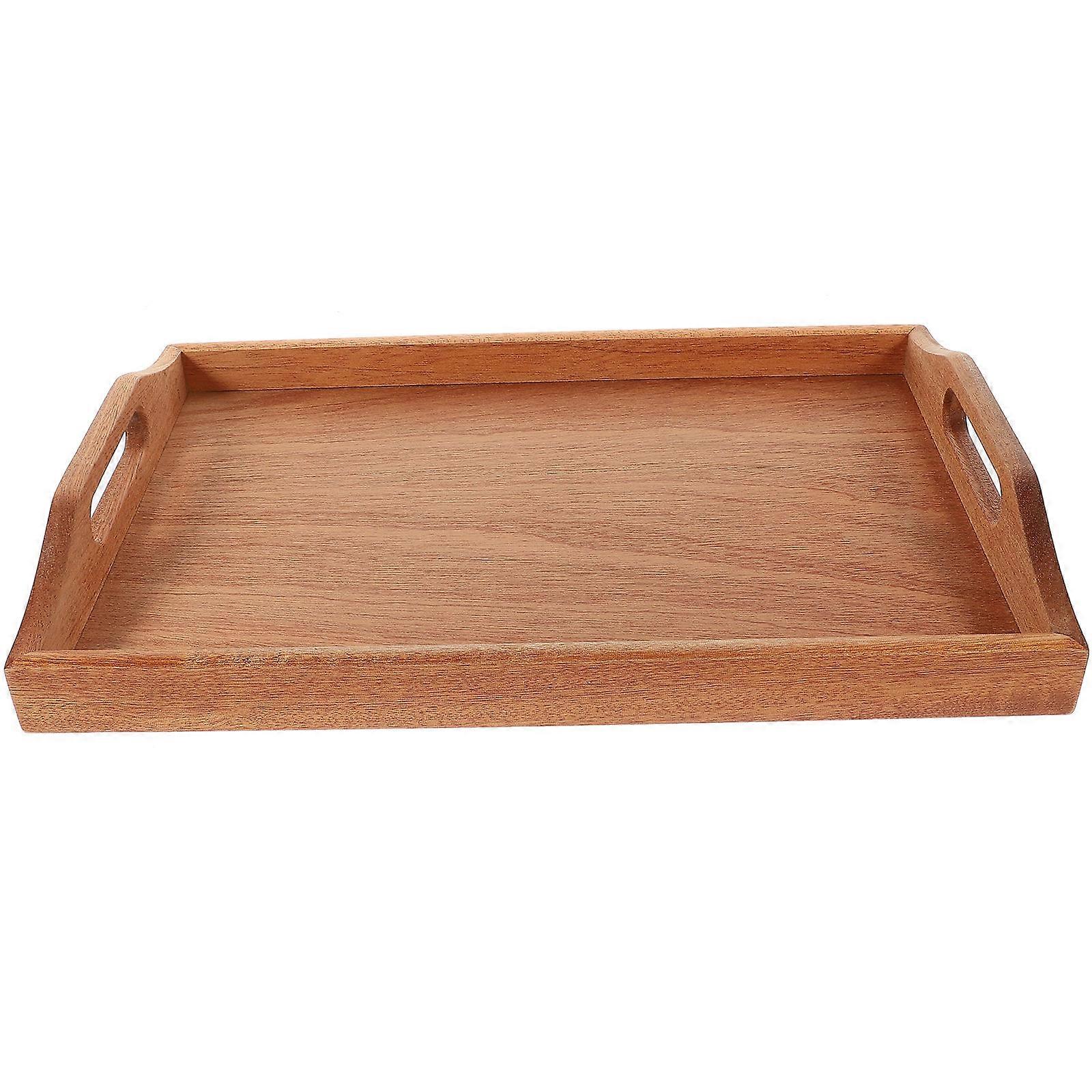 Light Brown Synthetic Material Serving Tray for Home Use with Smooth Surface Easy to .2x10.8 Inches