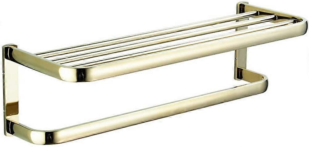 Towel Rail Gold Towel Rack, Wall Mounted, Metal Brass Bathroom Double Layer Towel Rail