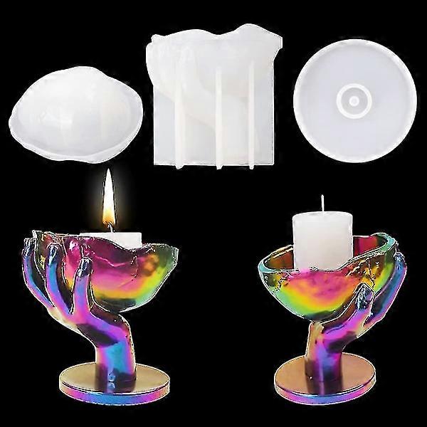 Kerzenständer Silikonform, 3D Handheld Schädel Form, Harz Blumentopf Form