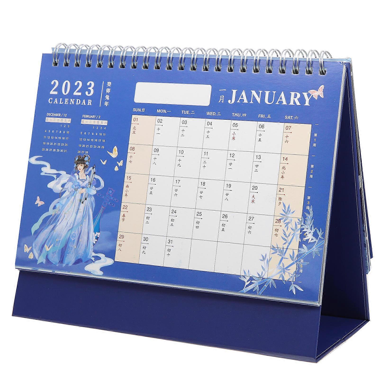 Calendar Use Rectangular 21X9X9X17CM Thick Cardstock 1Pcs