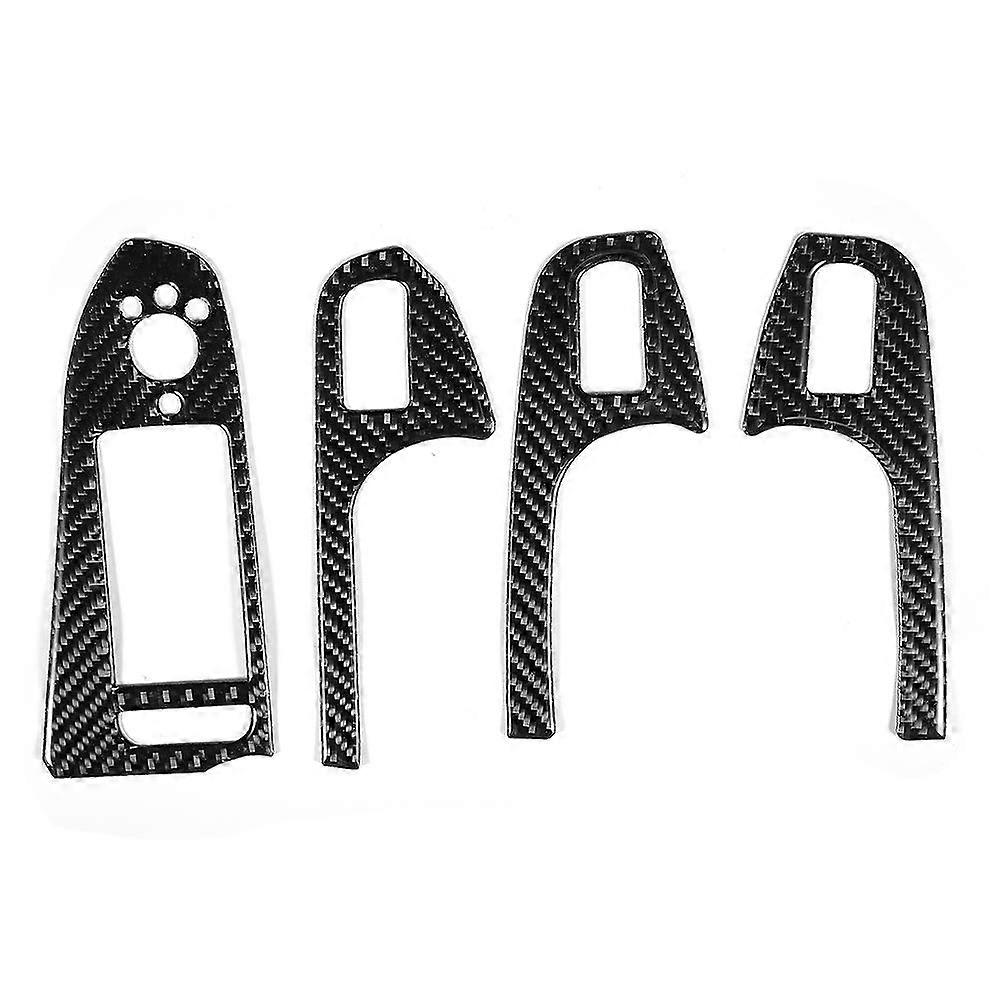Door Window Trim Carbon Fits B8 Popular Window Regulator Panel Button Frame Sticker