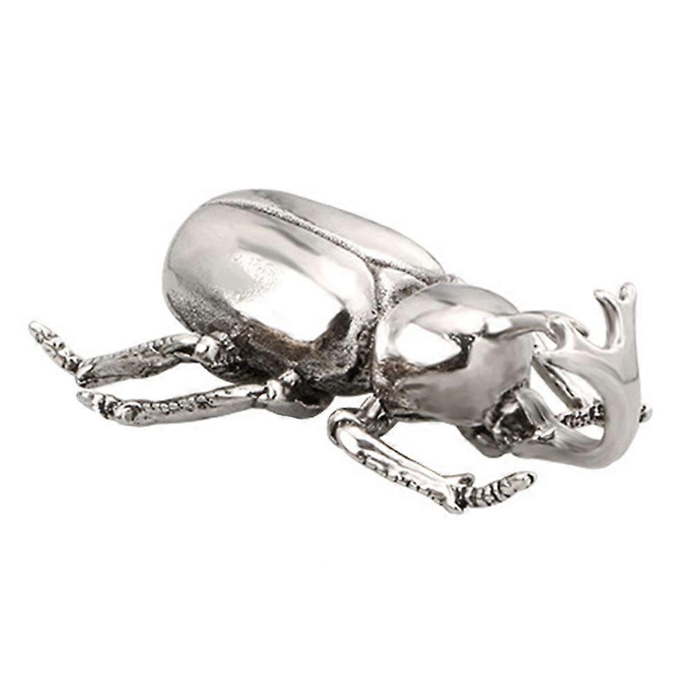 Decorative Copper Beetle Figure Zen Design For Desktop Home Office Car Decoration 5.7X3.3X2CM 1Pcs