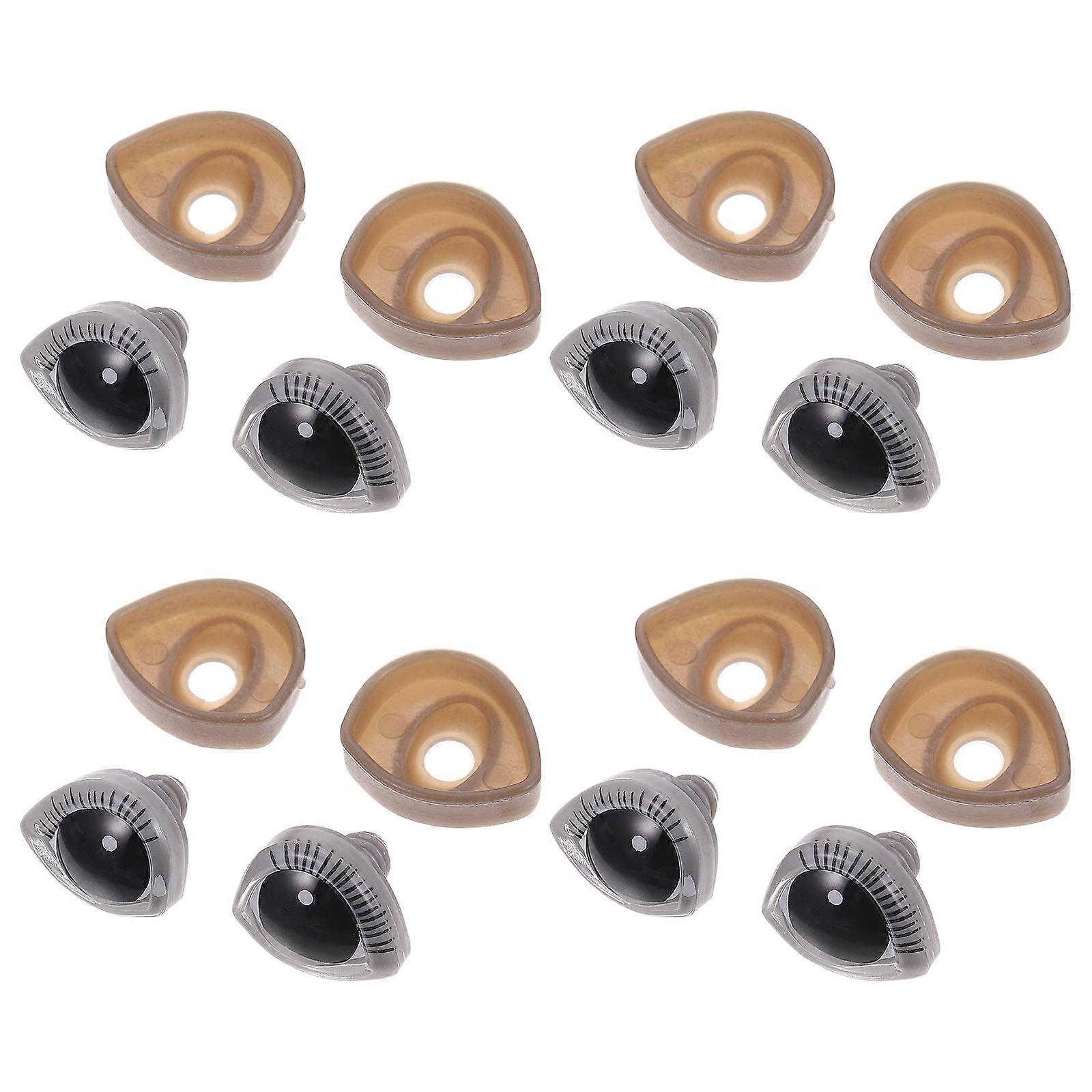 Creative DIY Plush Toy Eyes with 3D Effects for Handmade Crafts and Decorating 20 Pieces