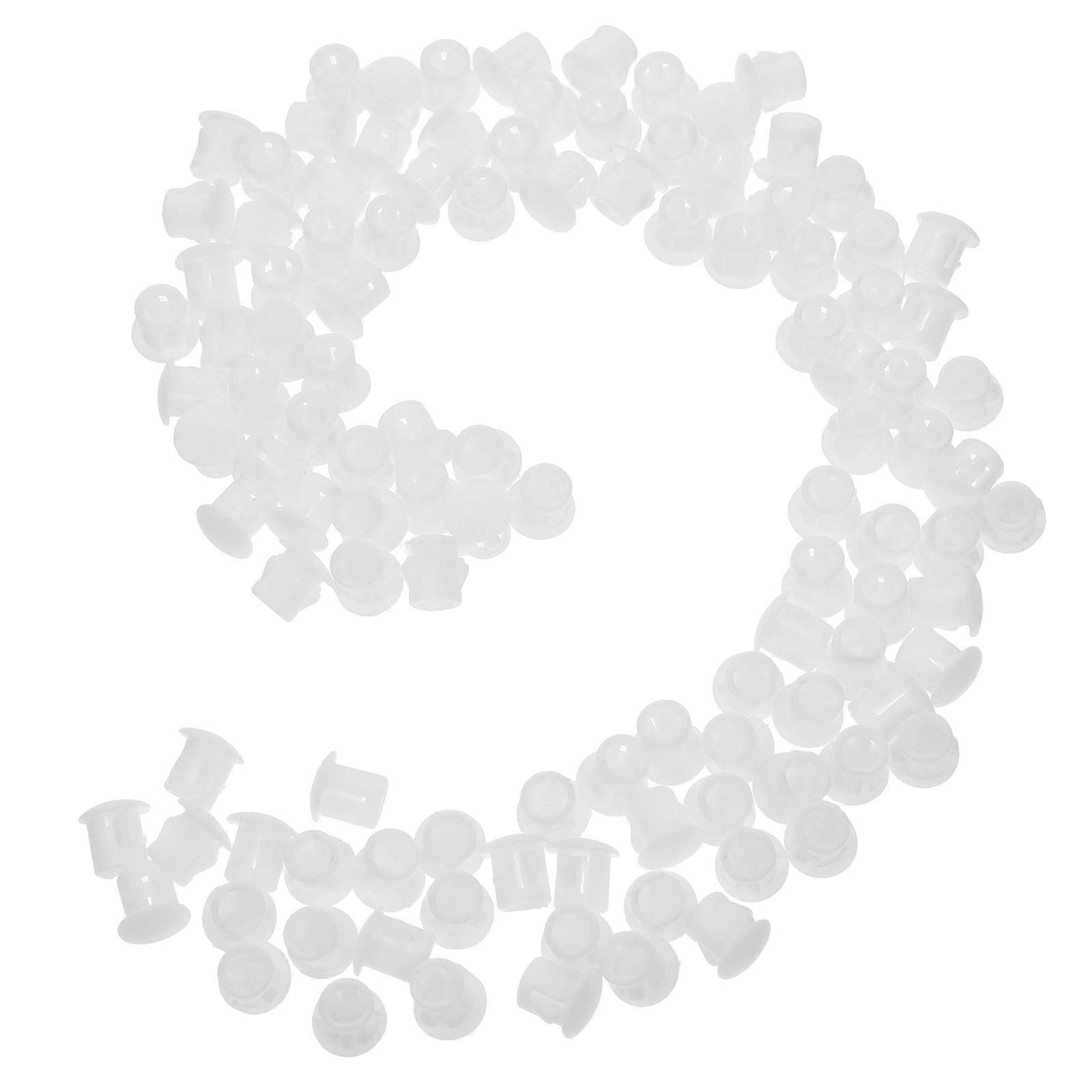 Plastic Hole Plugs for Furniture Cabinets with Dust Resistance and Durable Design White 100 Pieces
