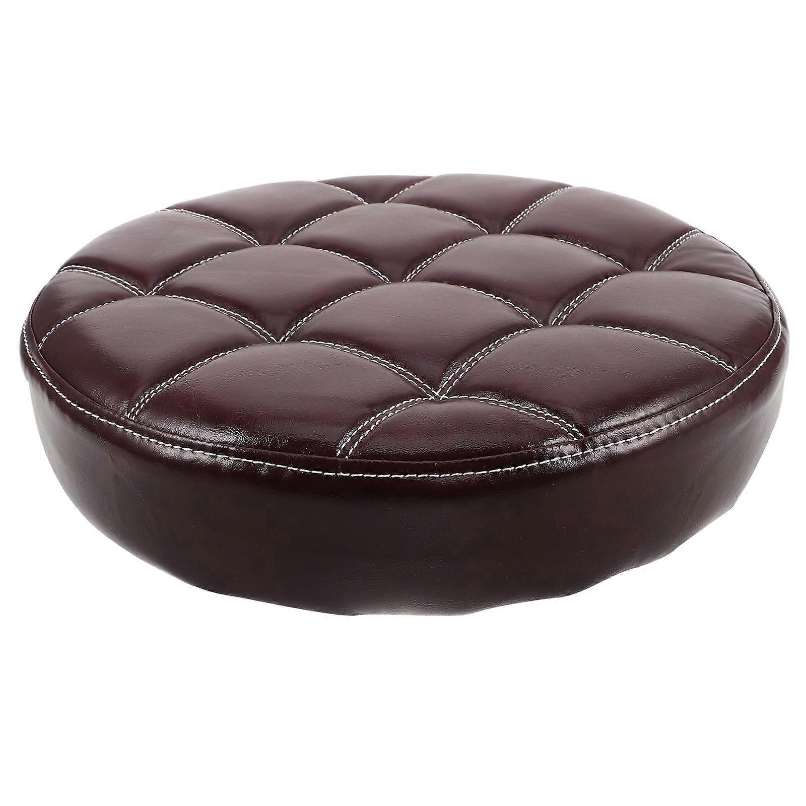Round Stool Pu Seat Round Stool Replacement Seat Cushion Comfortable Seating Anti Skid Modern Panel Adults 1Pcs